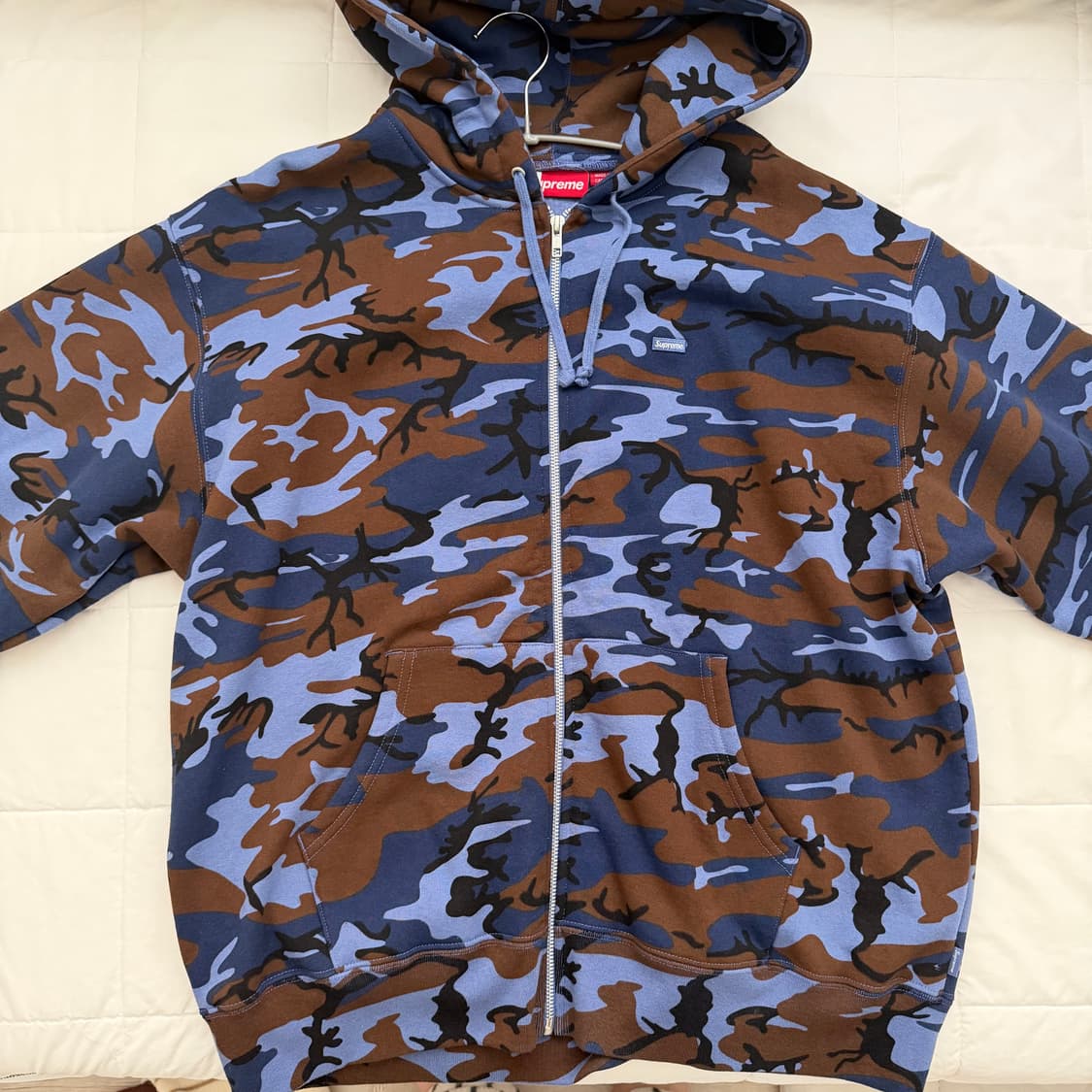 슈프림 스몰 박스 집업 후드 스웨트셔츠 블루 카모 - 25SS 상품이미지2