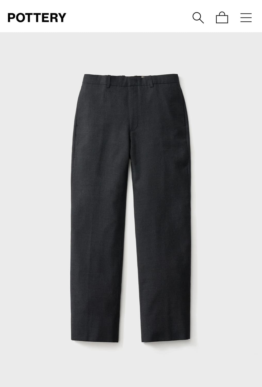 [포터리] 울 스포츠 자켓, 울 테이퍼드 팬츠(셋업) 차콜그레이 1사이즈 상품이미지6