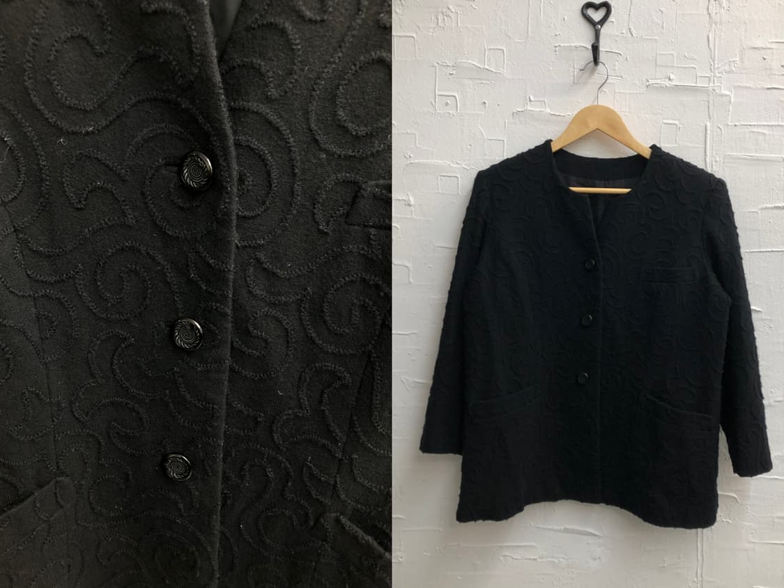 black feminine wool jacket 상품이미지4