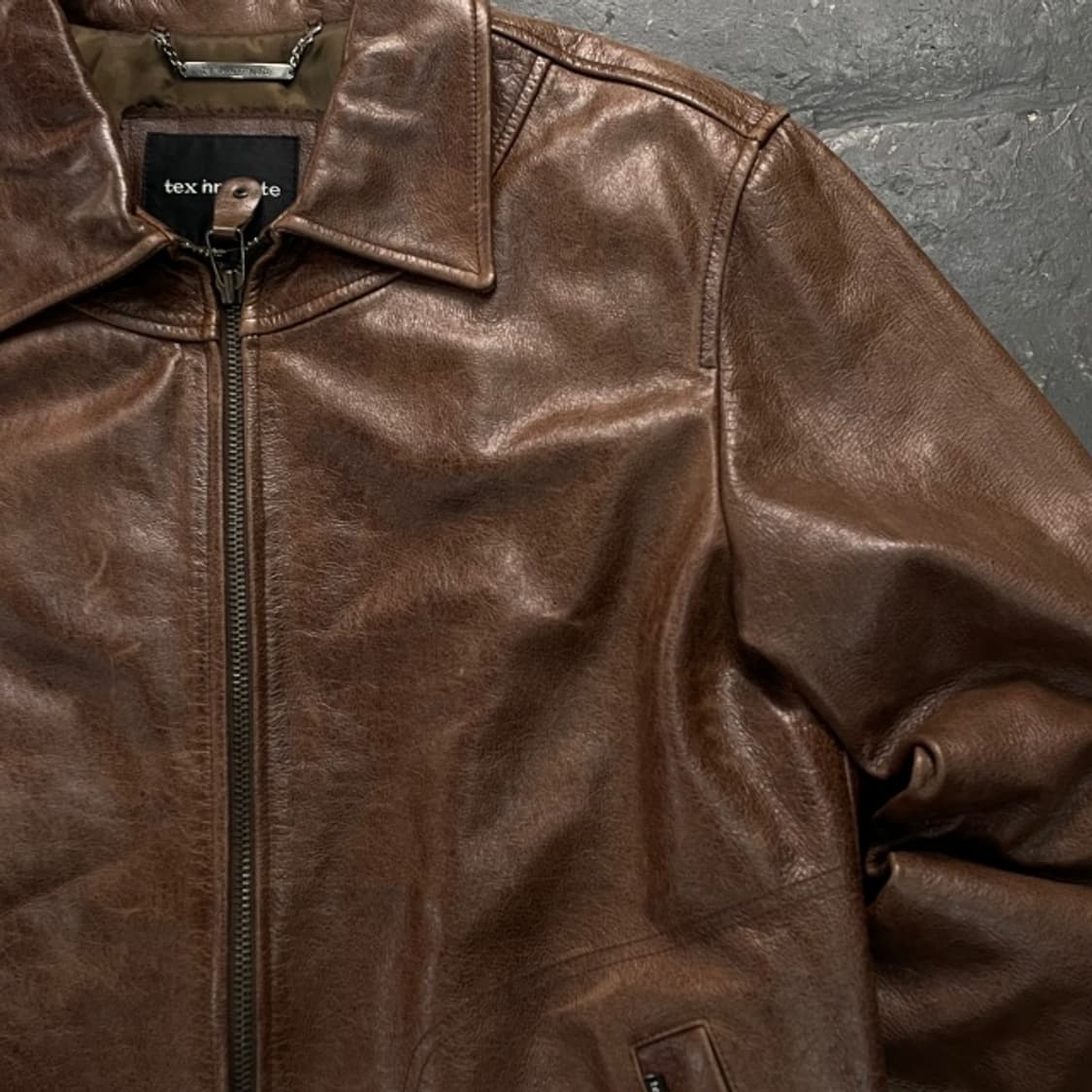 100 빈티지 소가죽 레더 자켓 상품이미지2