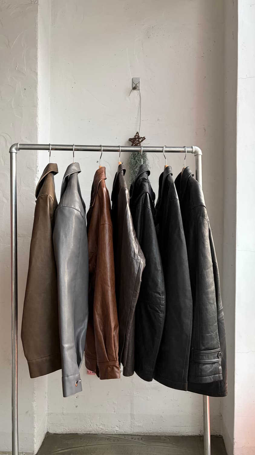 레더 블루종 자켓 상품이미지1