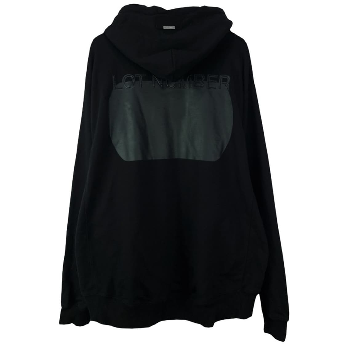 [랏넘버] 그래픽 프린팅 오버사이즈 후드티 블랙 M19556 상품이미지3