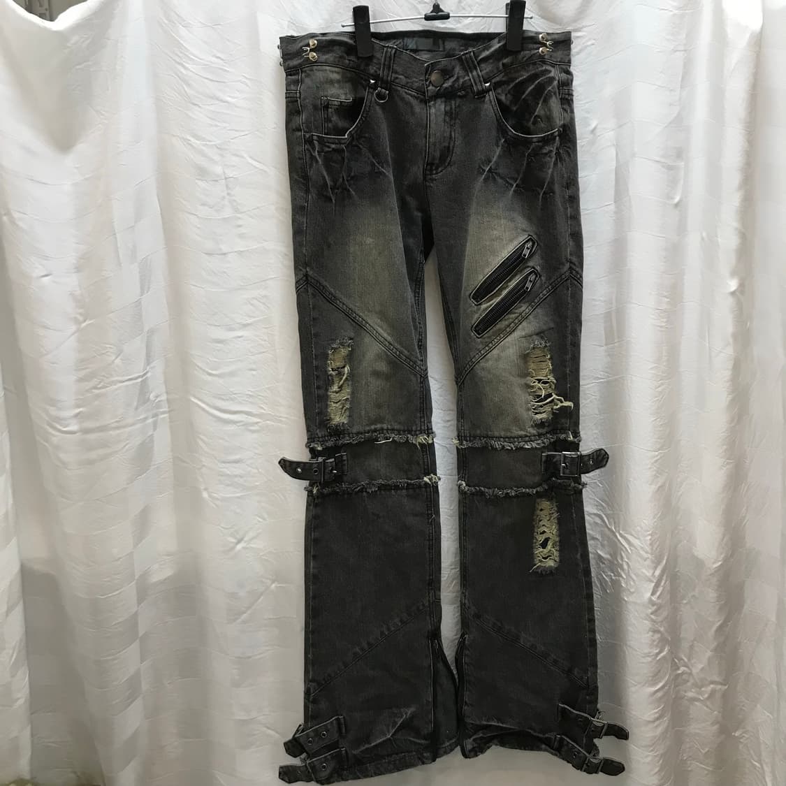Black Baccara 블랙바카라 고스펑크 데미지 팬츠 상품이미지3