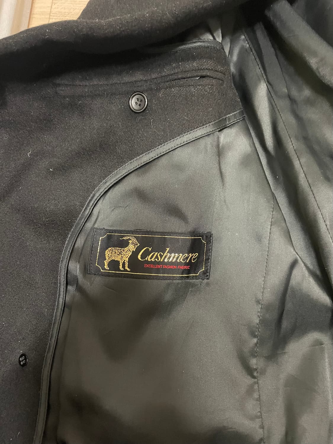 어깨깡패 오버핏 캐시미어 블랙 코트 상품이미지2