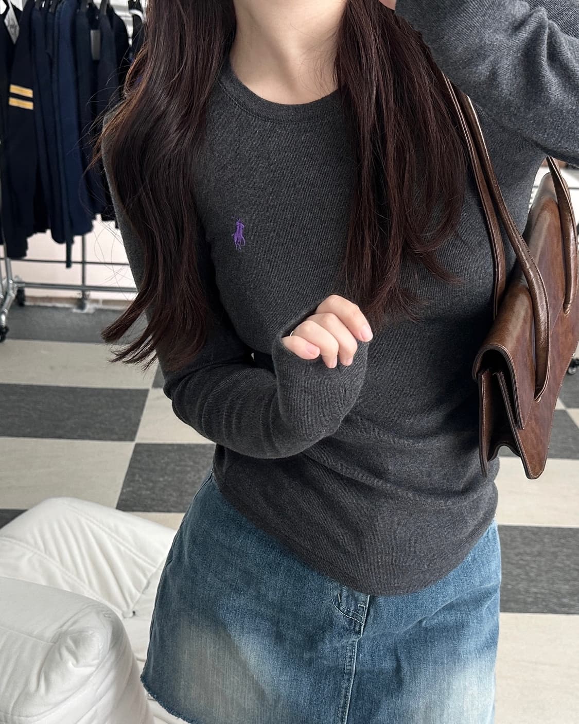 랄프로렌 스포츠 차콜 슬림핏 롱슬리브 상품이미지7