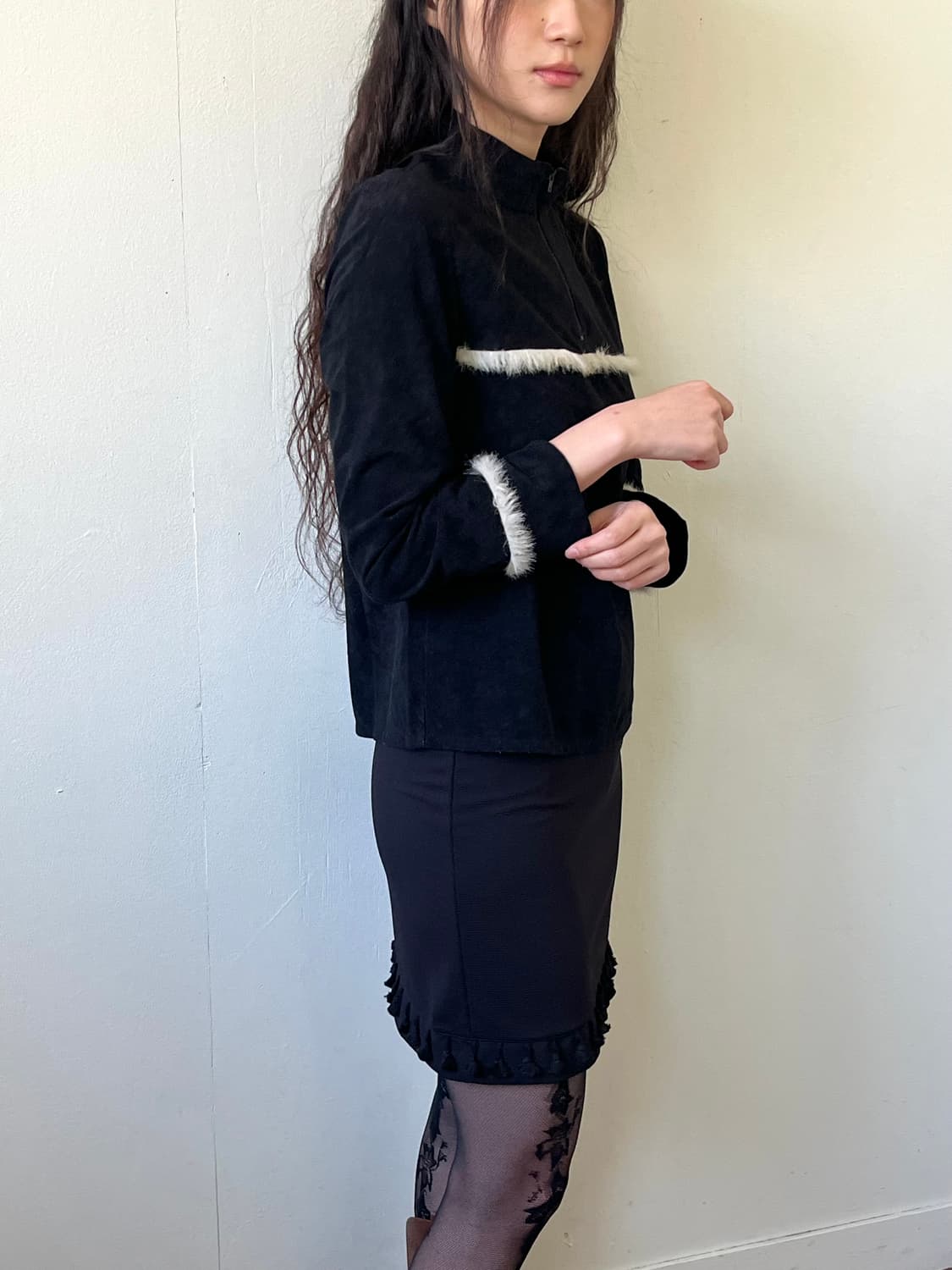 lnvitation 레이스 퍼 터틀넥 상품이미지6