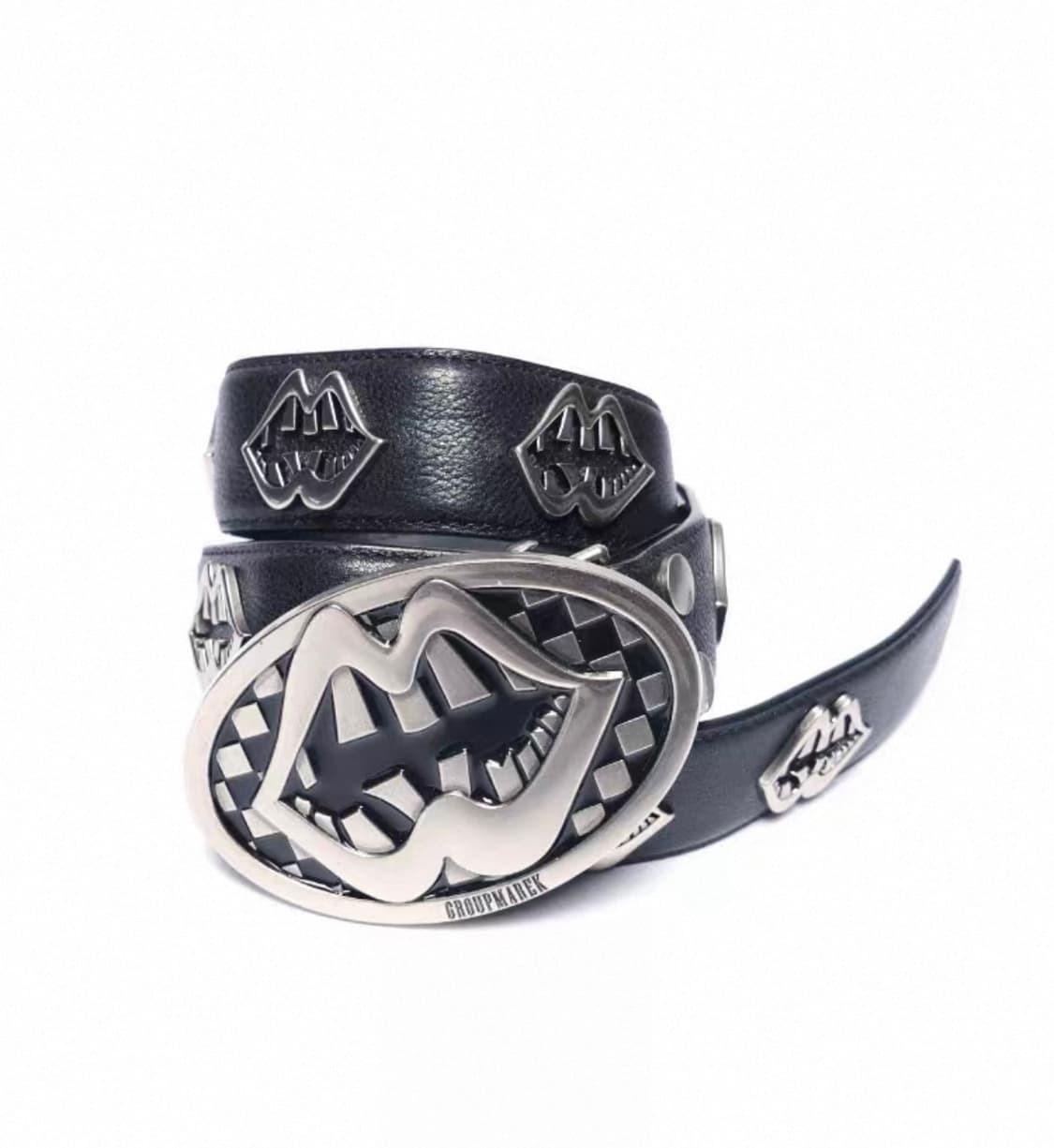 Retro Oil Wax Leather Lip Belt 상품이미지1