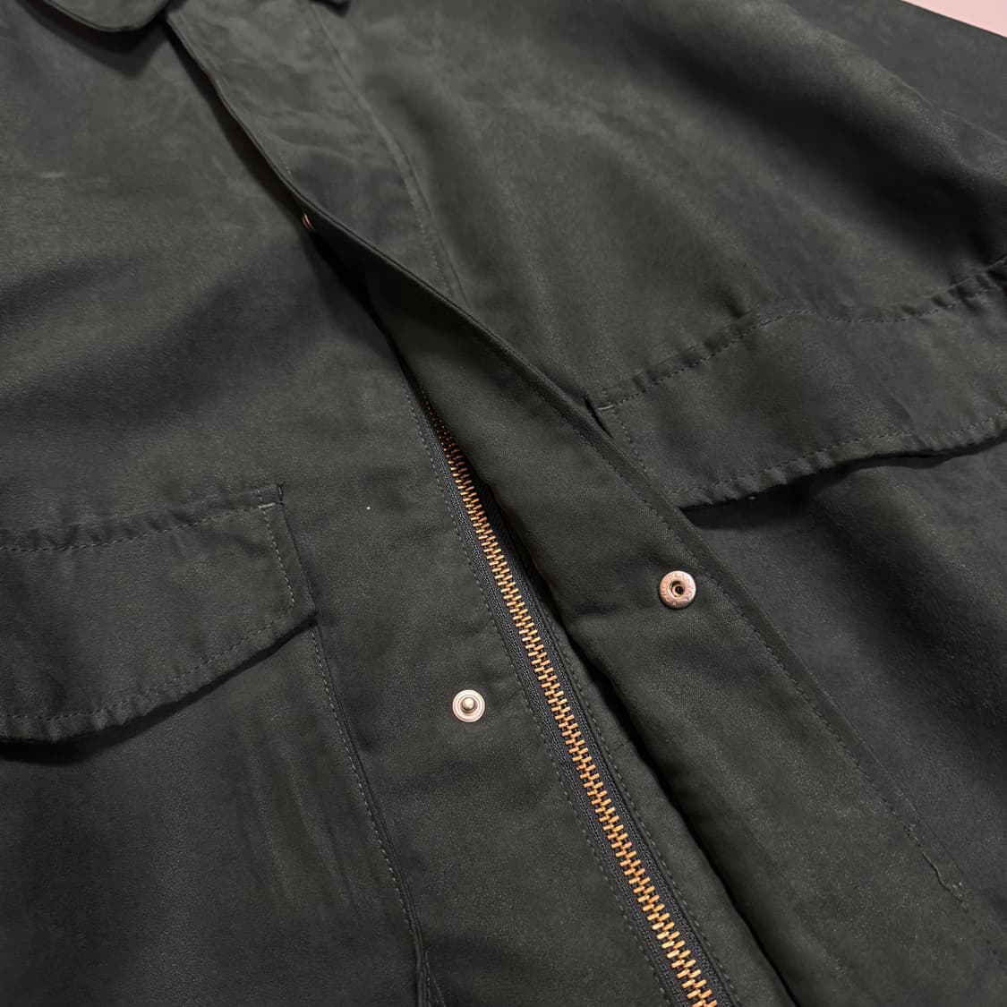 레이지블루(RAGE BLUE) 다크그린 스웨이드 집업 블루종 자켓 상품이미지4