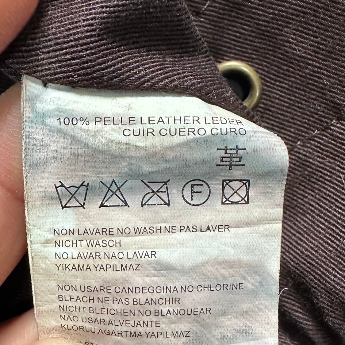 디젤 브라운 리얼레더 블루종 자켓 상품이미지9