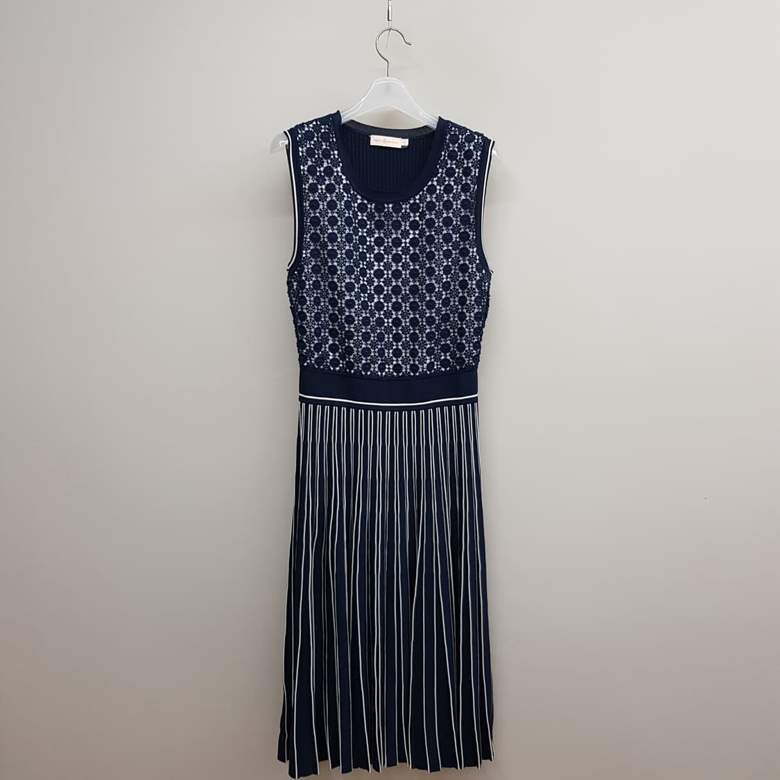 TORY BURCH 토리버치 니트 콤비 플리츠 원피스 s사이즈 상품이미지8