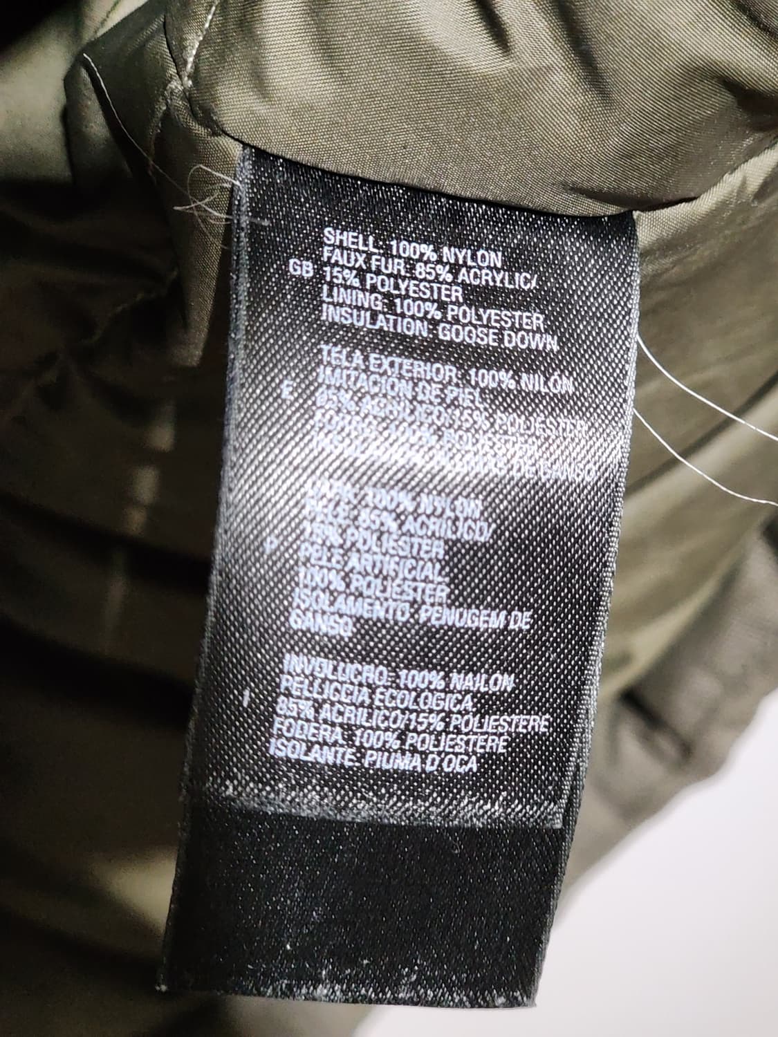 (XL) 노스페이스 거위털 패딩점퍼 카키 하이벤트 구스다운 자켓  상품이미지6