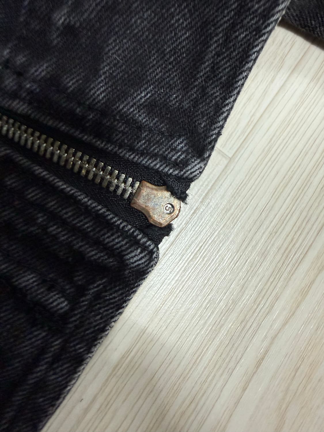 (48)준지 20ss 흑청 후드 트러커 자켓  상품이미지10