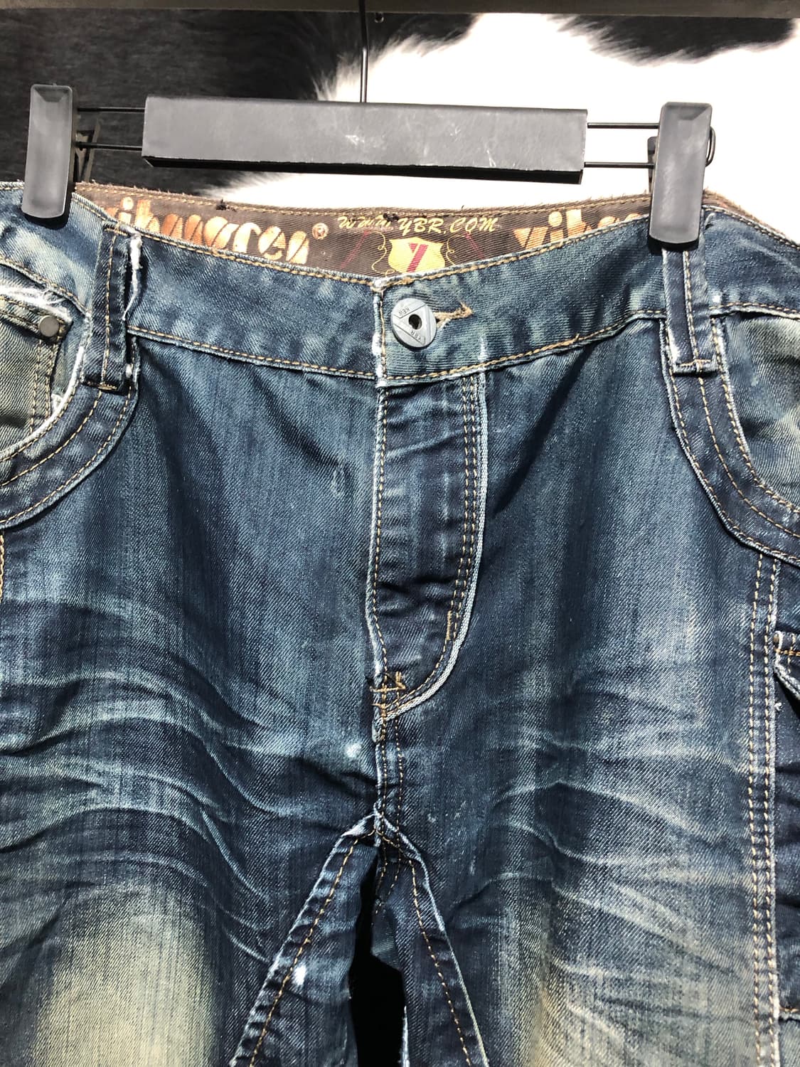 락펑크 무드 워싱 데님팬츠  상품이미지3