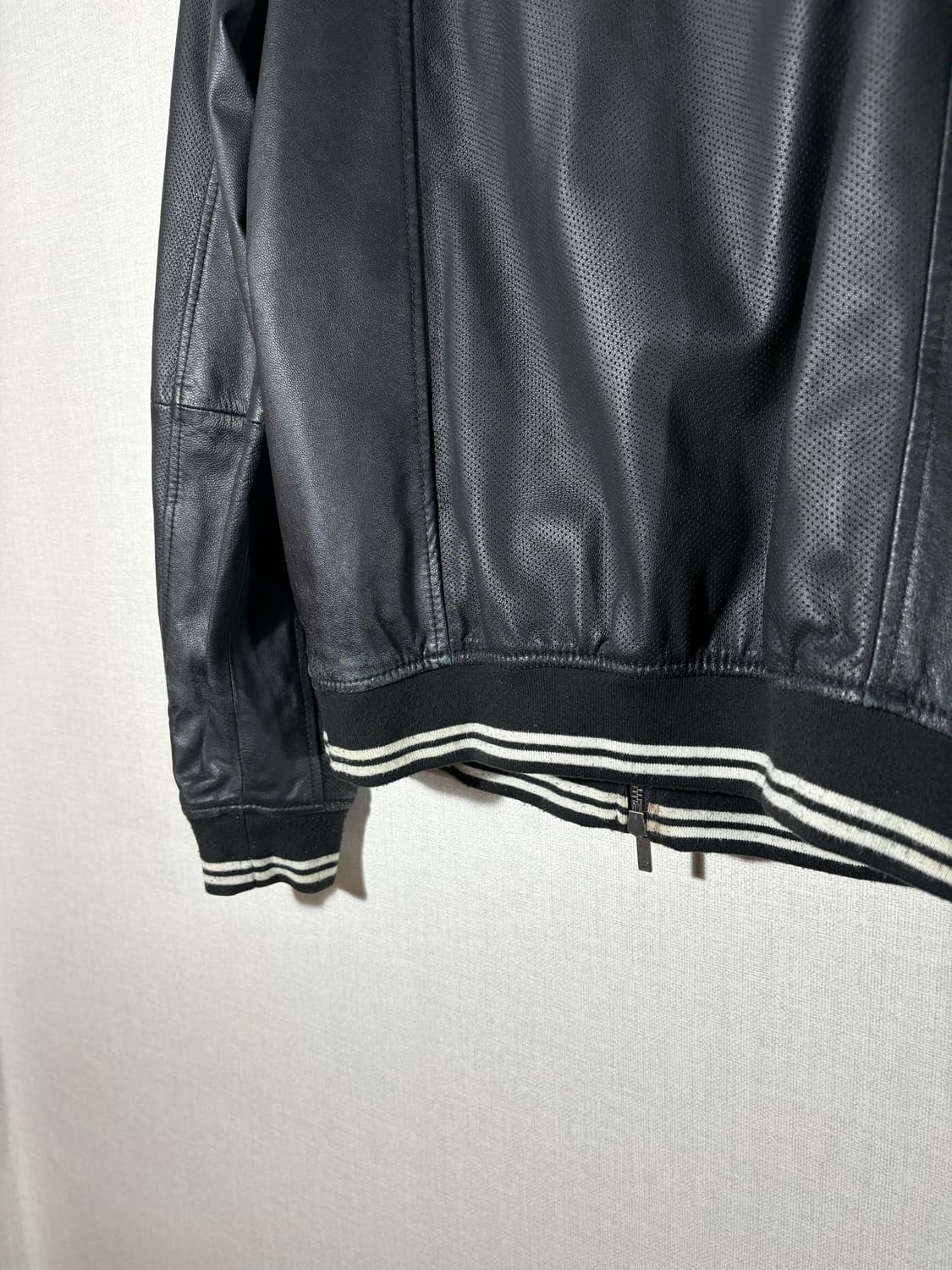 [52] 아르마니 진스 램 레더 블루종 상품이미지5