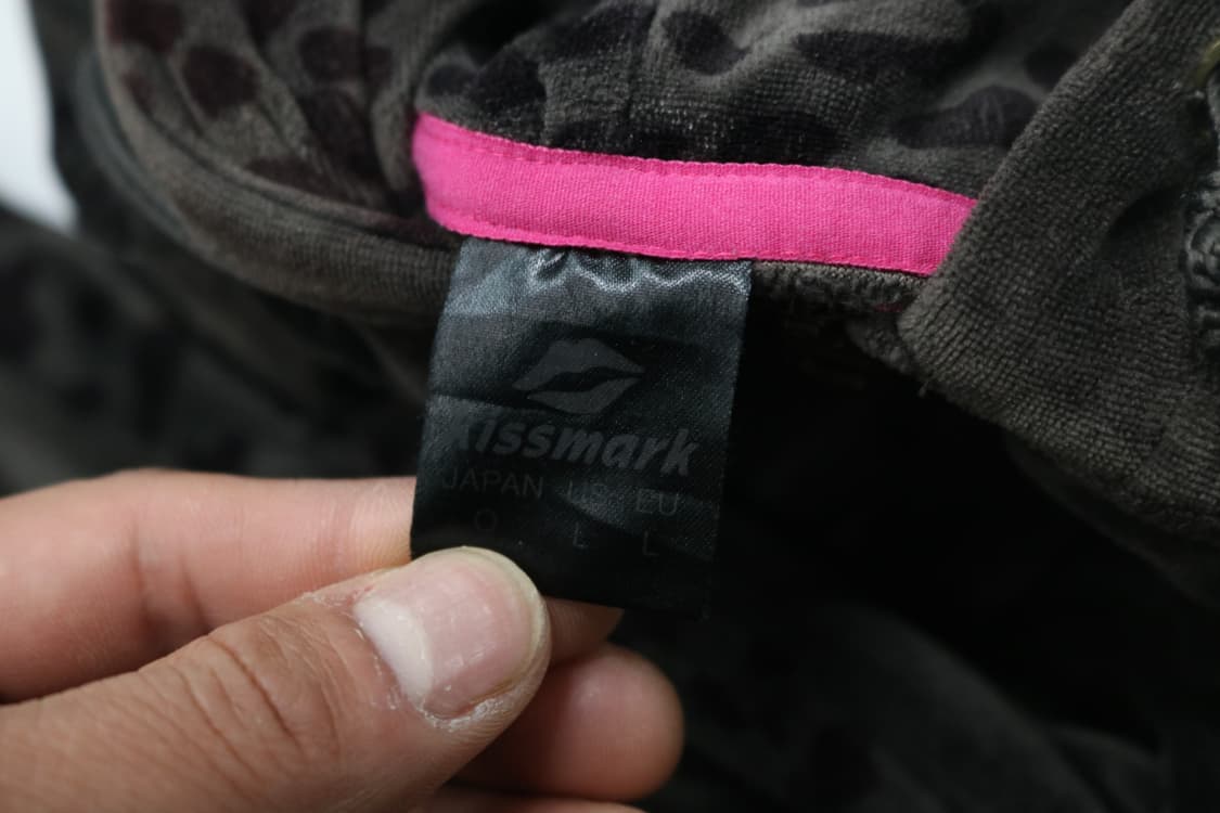 kissmark 키스마크 빈티지 레오파드 사이드라인 벨로아 후드 집업 L 상품이미지9