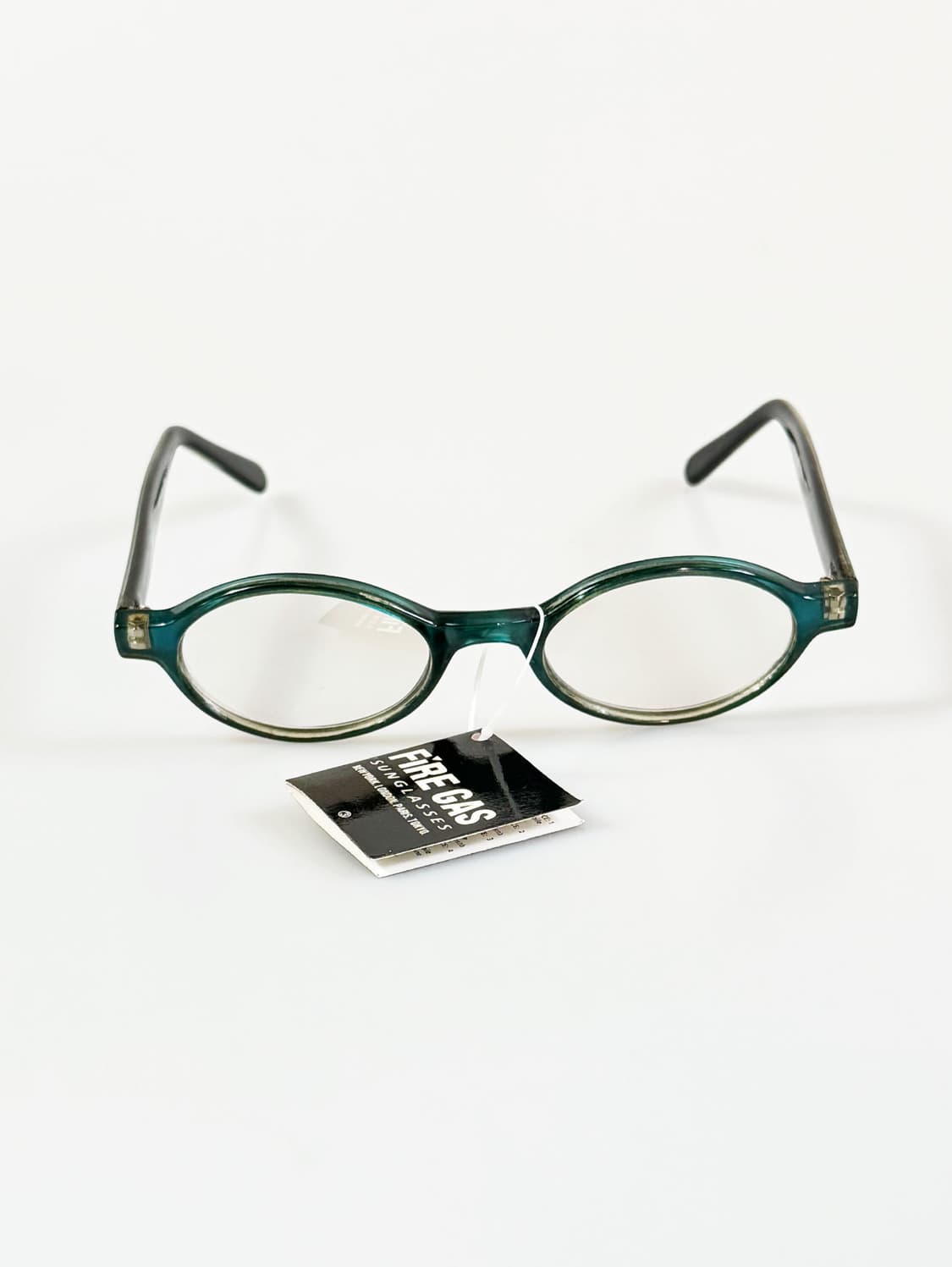 90s FIRE GAS 아쿠아블루 오벌 뿔테 투명틴트 빈티지 선글라스 상품이미지1