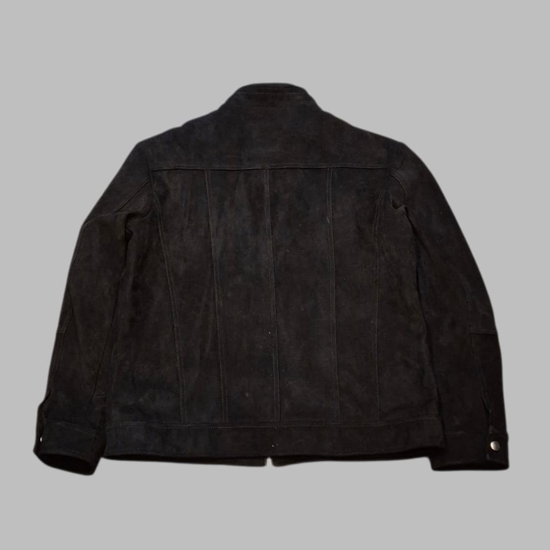 XL(착샷잇음) 블랙 차이나카라 스웨이드자켓  상품이미지2