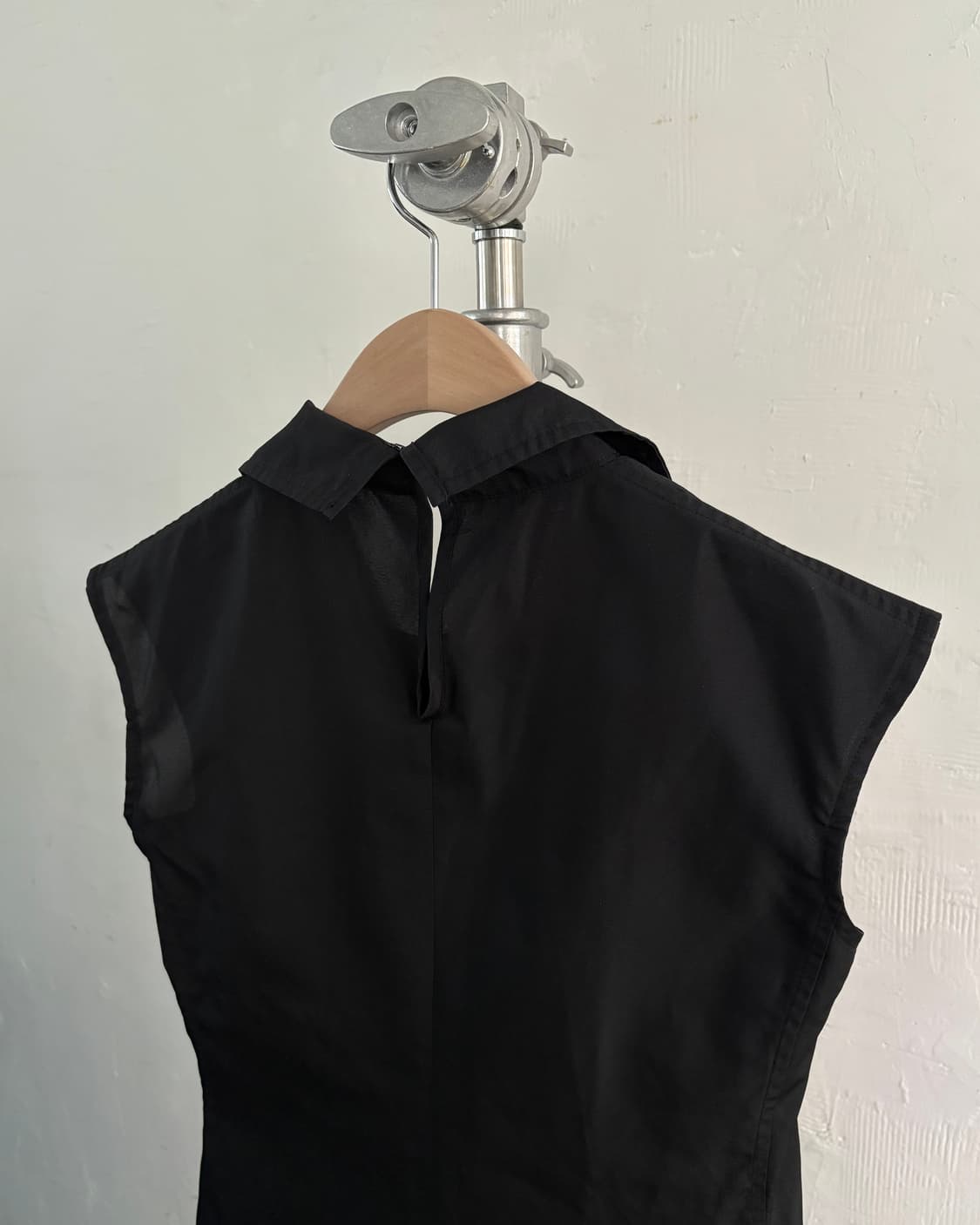 Yohji Yamamoto 요지야마모토 블랙 카라 슬리브리스 롱 원피스 상품이미지7