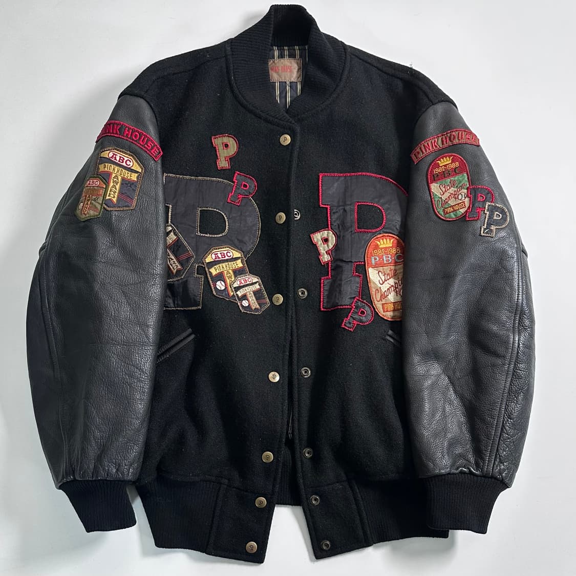 핑크하우스 패치 바시티 자켓 상품이미지1