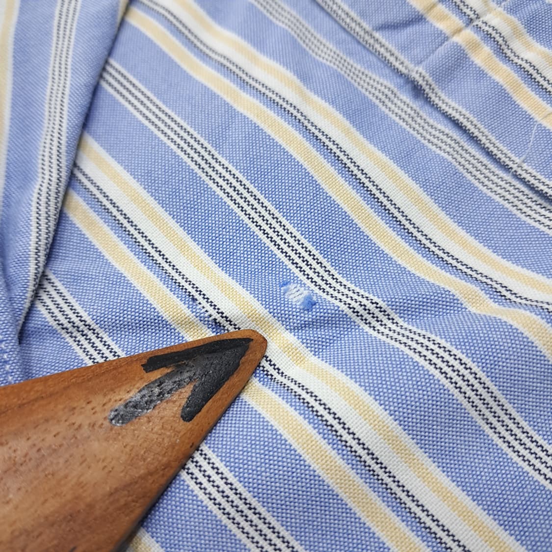 CL774 4XLT 폴로 00s 코튼 블루 스트라이프 버튼다운 셔츠 남 상품이미지9
