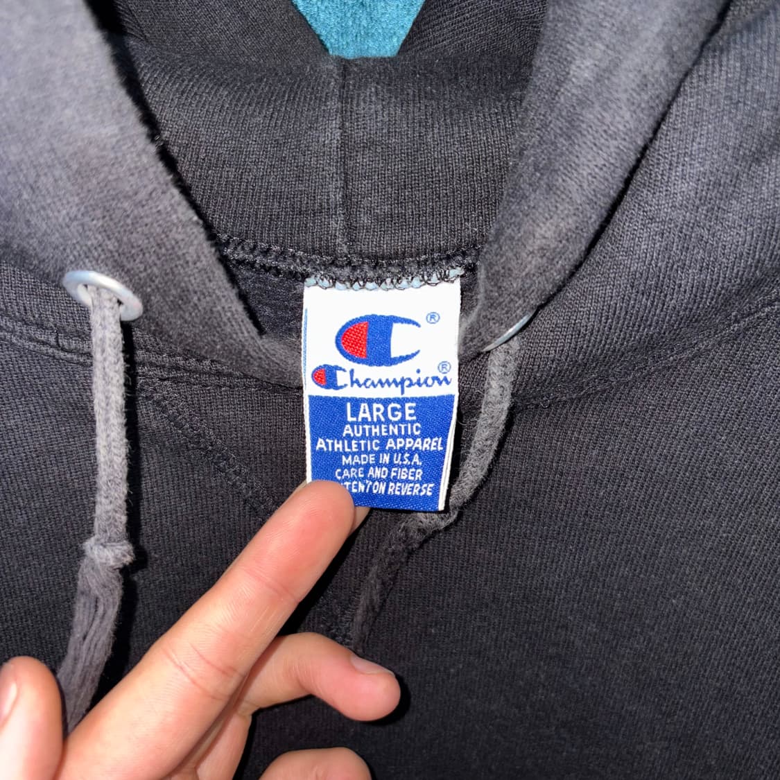 (L) 90s 챔피온 오버 후드티 made in USA 상품이미지5