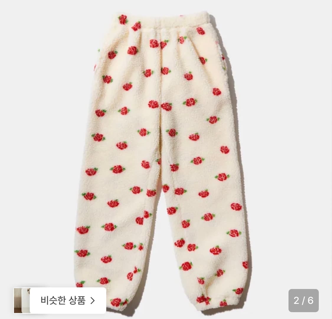 유희 ROSE PATTERN FLEECE 셋업 상품이미지3