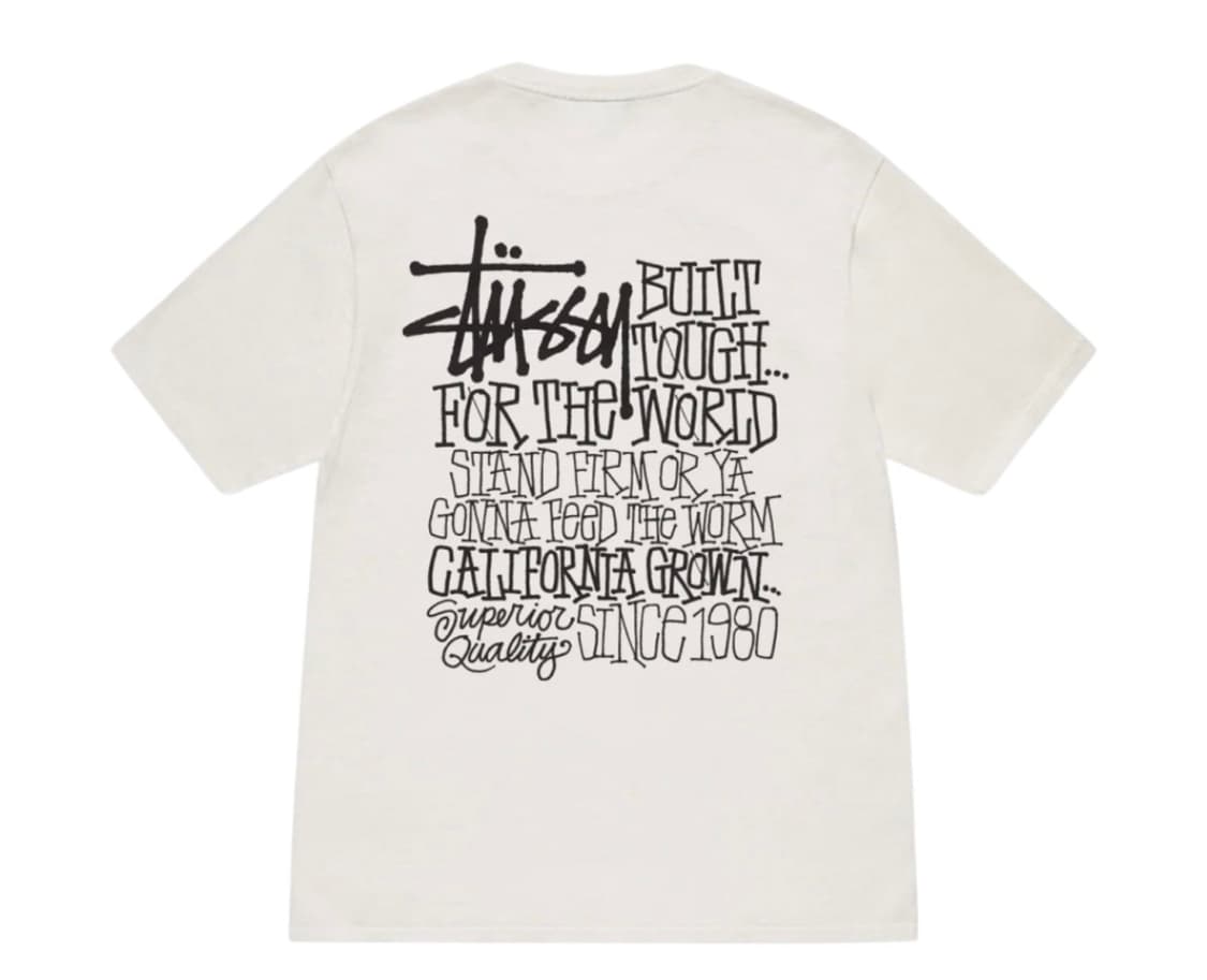 스투시 캘리포니아 그로운 피그먼트 다이드 티셔츠 내츄럴 상품이미지1