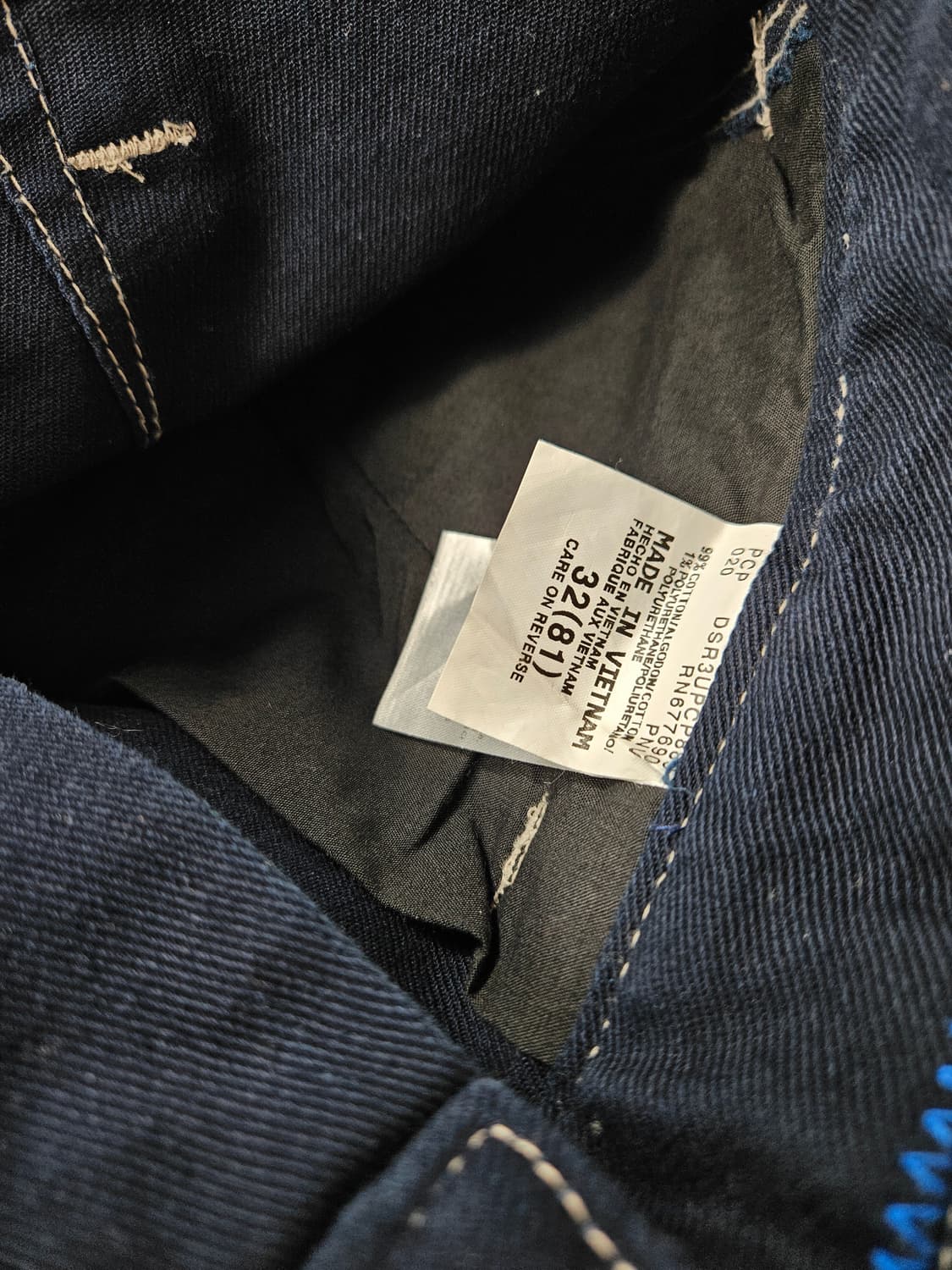 디키즈 카펜터 워크팬츠 스티치 데님 블랙 32 상품이미지4