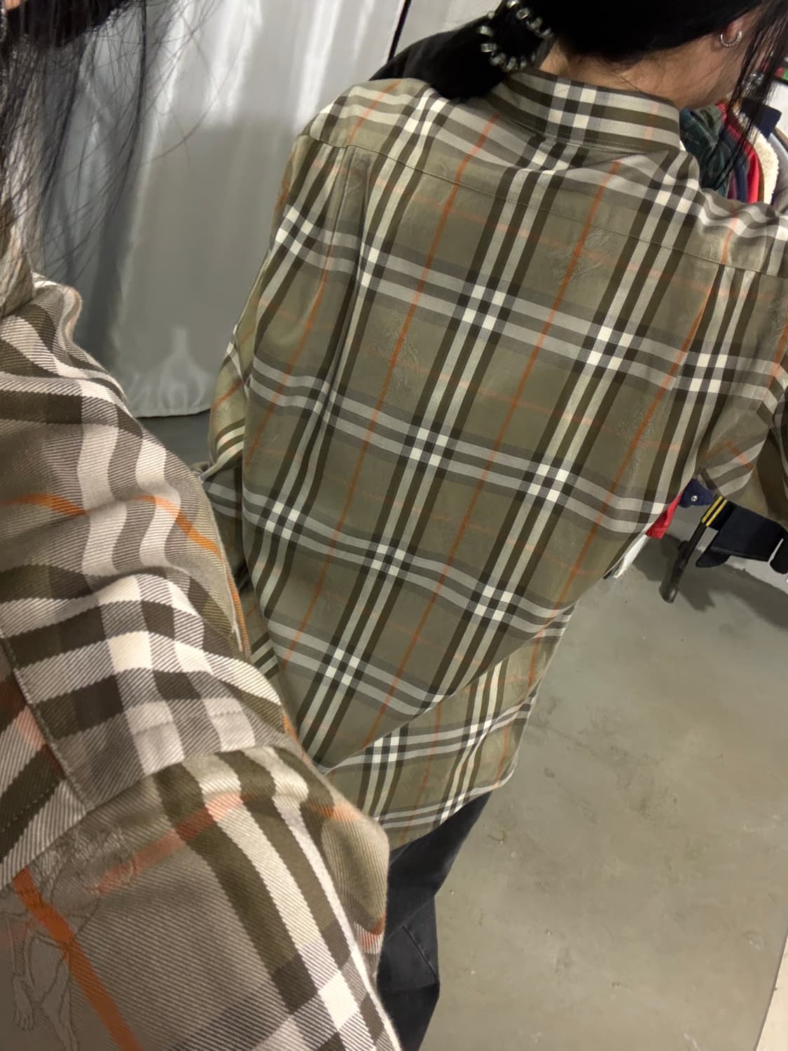 버버리 기마로고 체크셔츠 상품이미지4