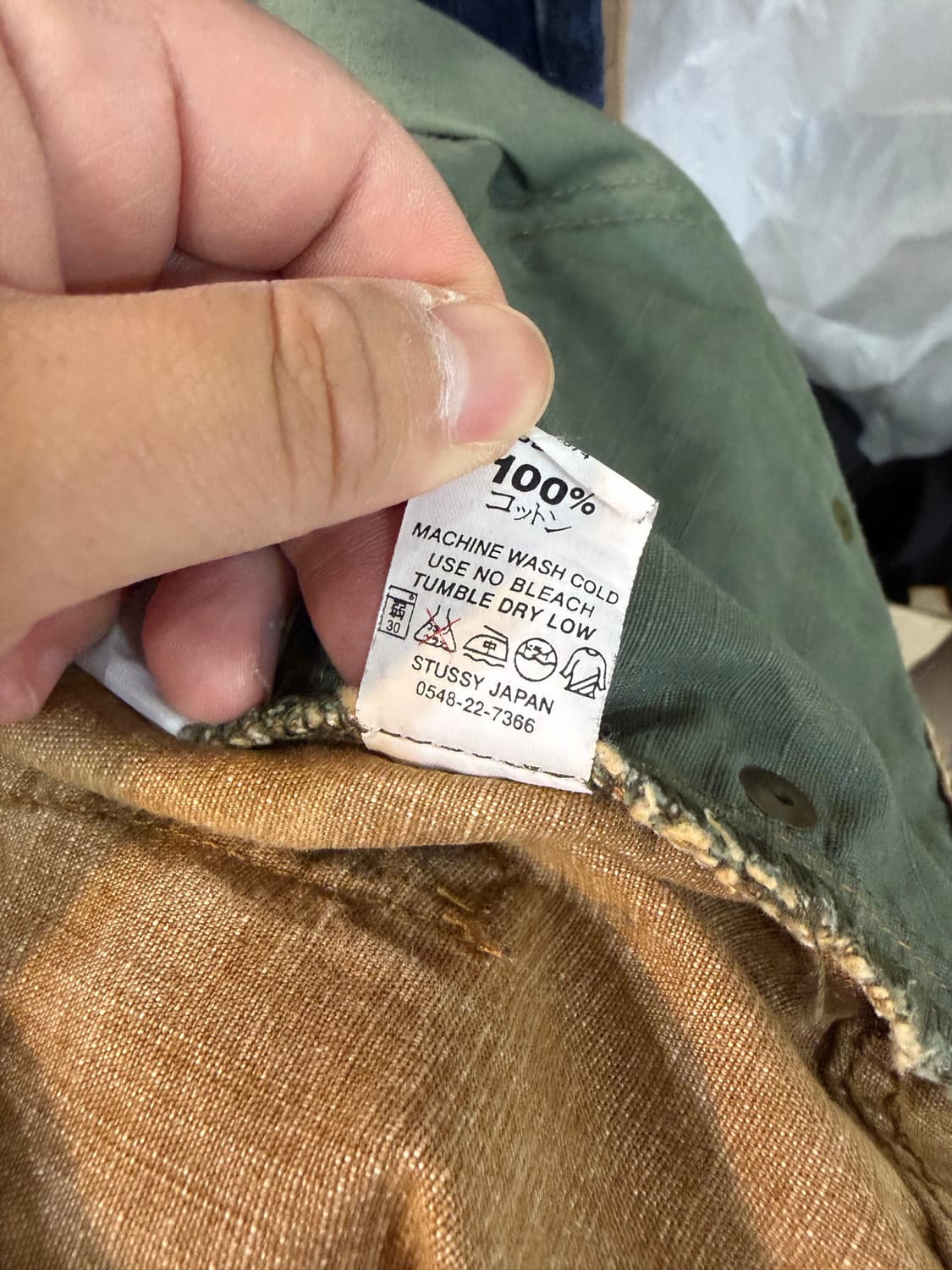90s Stussy made in usa 와이드 워크 팬츠 바지 상품이미지10
