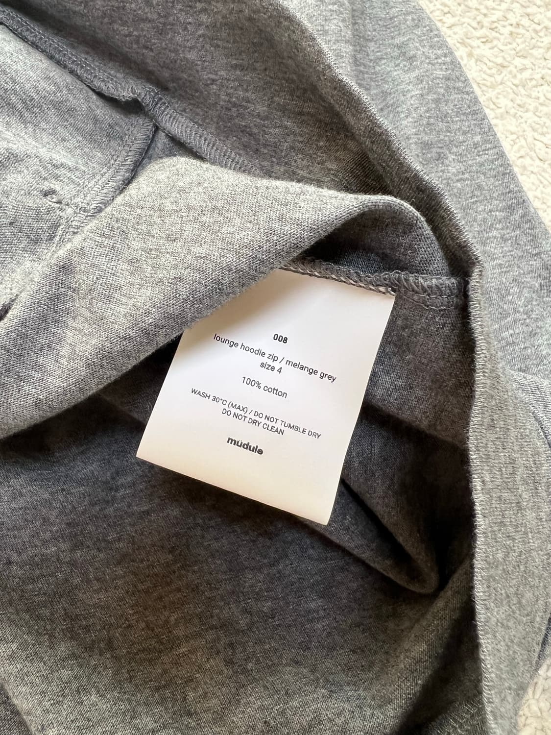 머듈 라운지 후드집업 그레이 4사이즈 상품이미지3