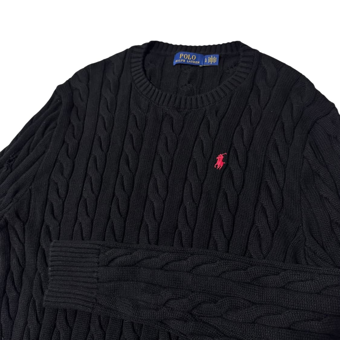 신형 폴로 랄프로렌 블랙 꽈배기 니트 상품이미지2