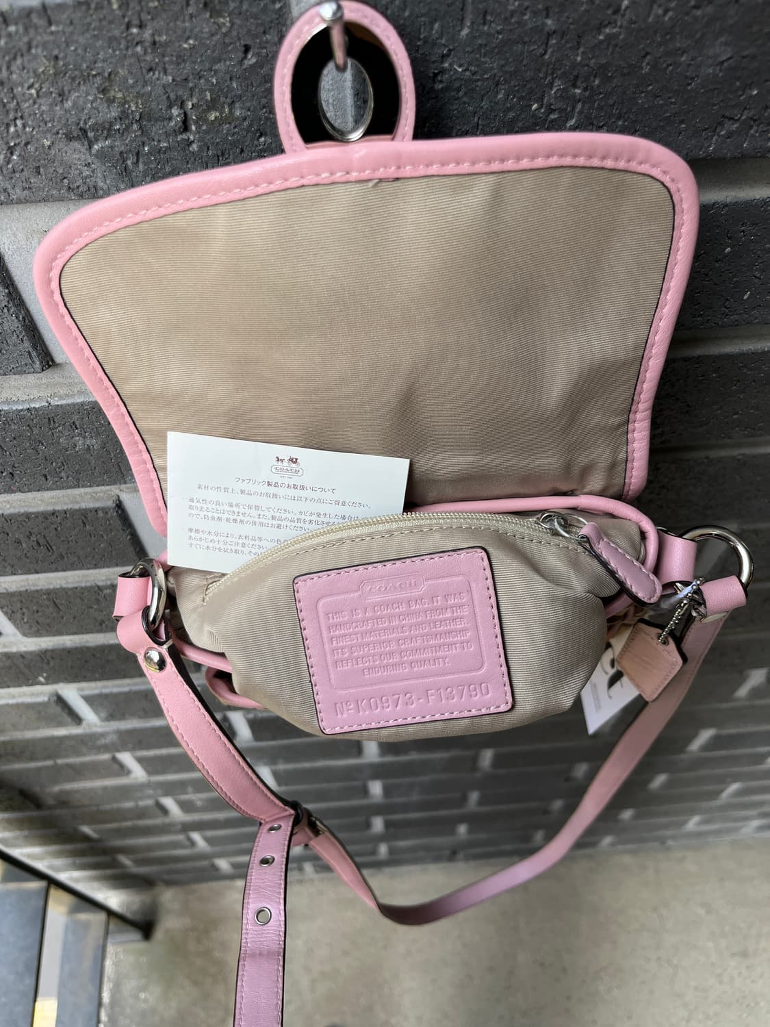 00s Coach 코치 콤비 턴락 백 핑크 상품이미지3