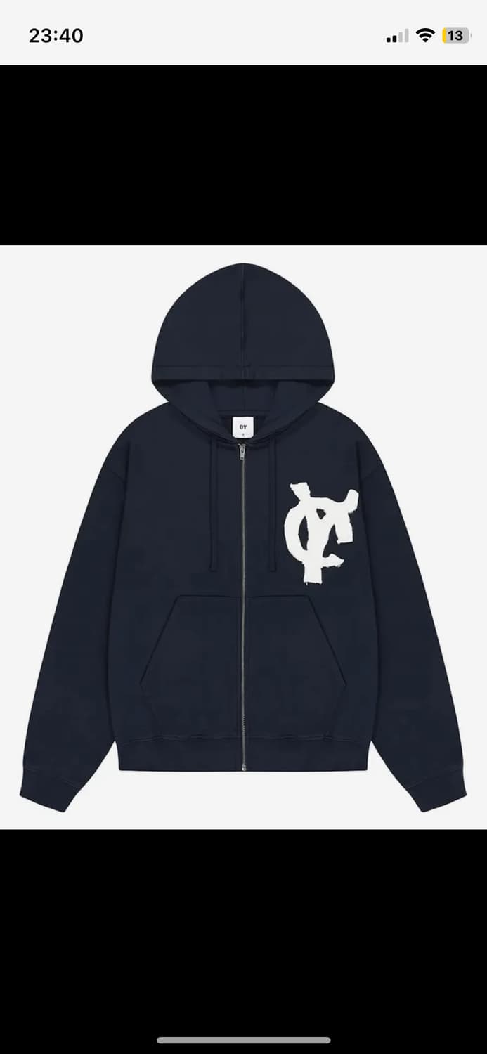 오와이 로고 패치 후드집업 상품이미지1