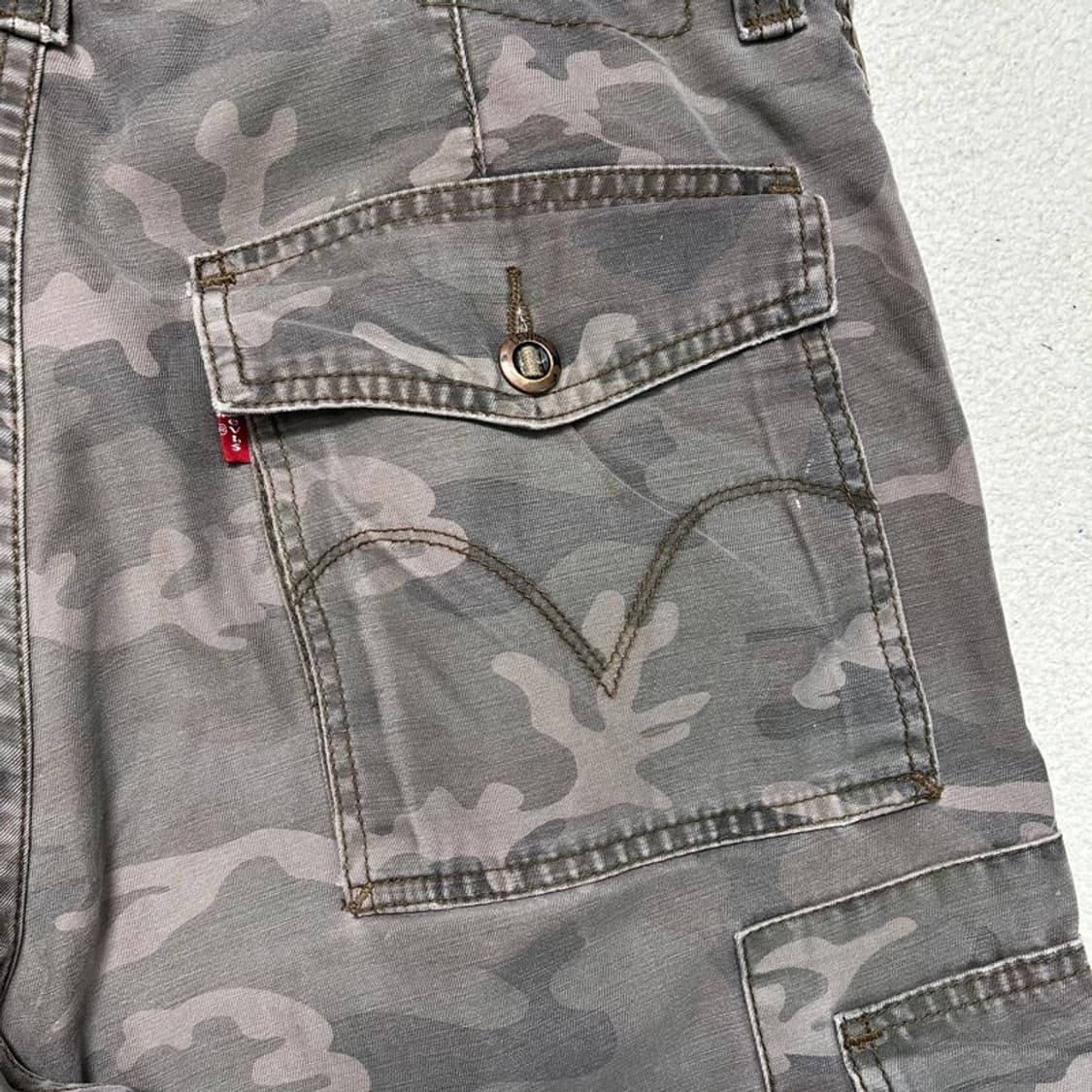 LEVI'S 카모팬츠 카고 하프 팬츠 W33 상품이미지5