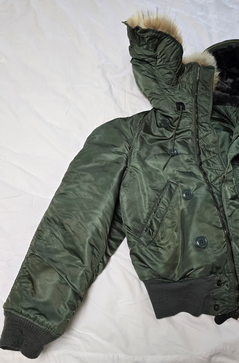 N-2B 오리지널 1972 코요테 퍼 미공군 자켓 Medium 상품이미지3