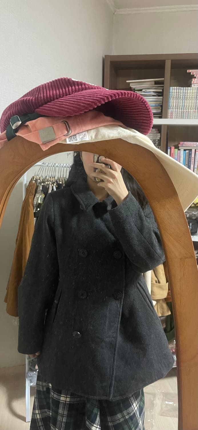 모리걸 빈티지 무채색 도쿄모리 숏코트🩶🖤 상품이미지8