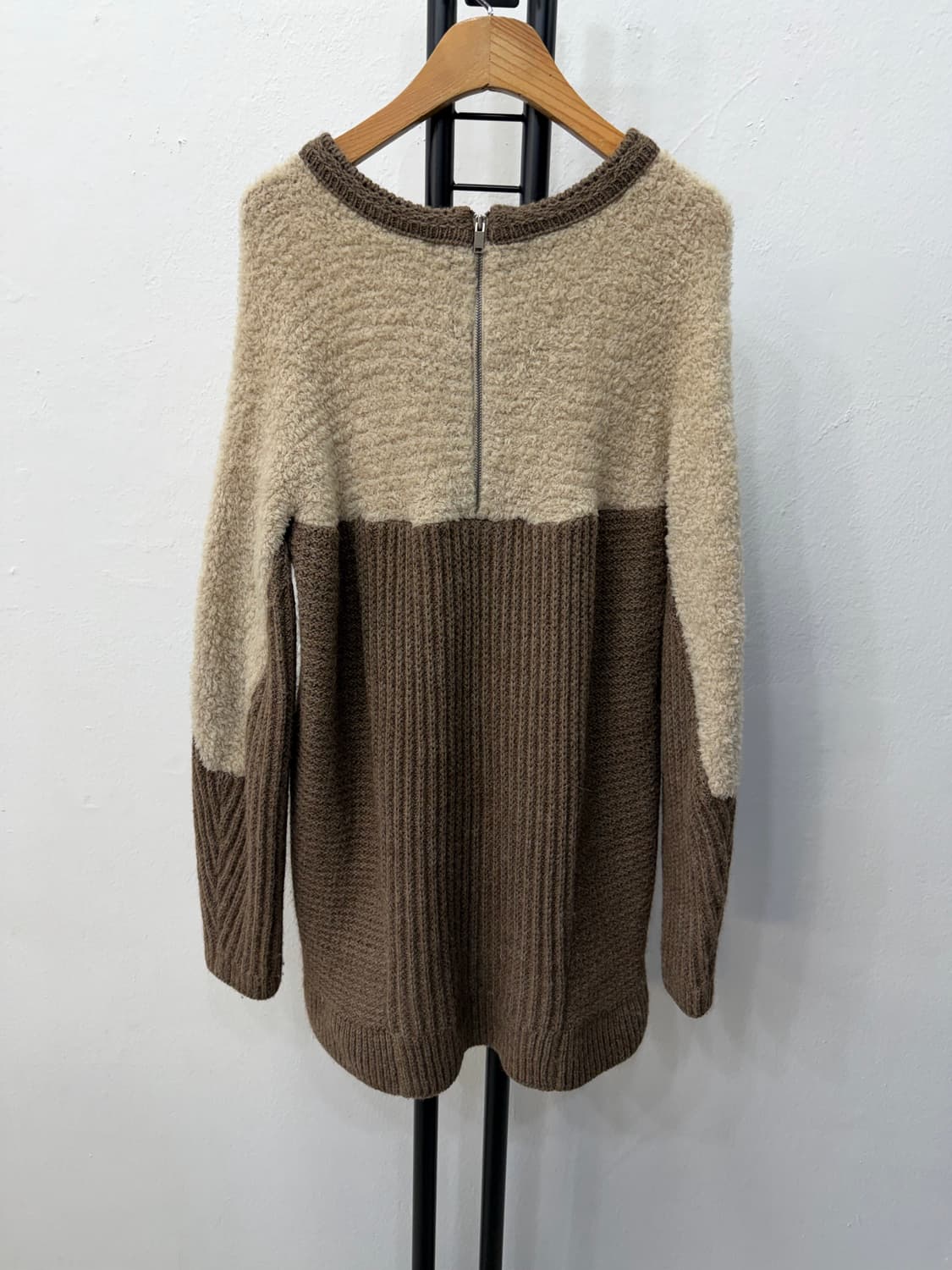 정품) 시스템 한섬 배색 니트 스웨터 90F 상품이미지5