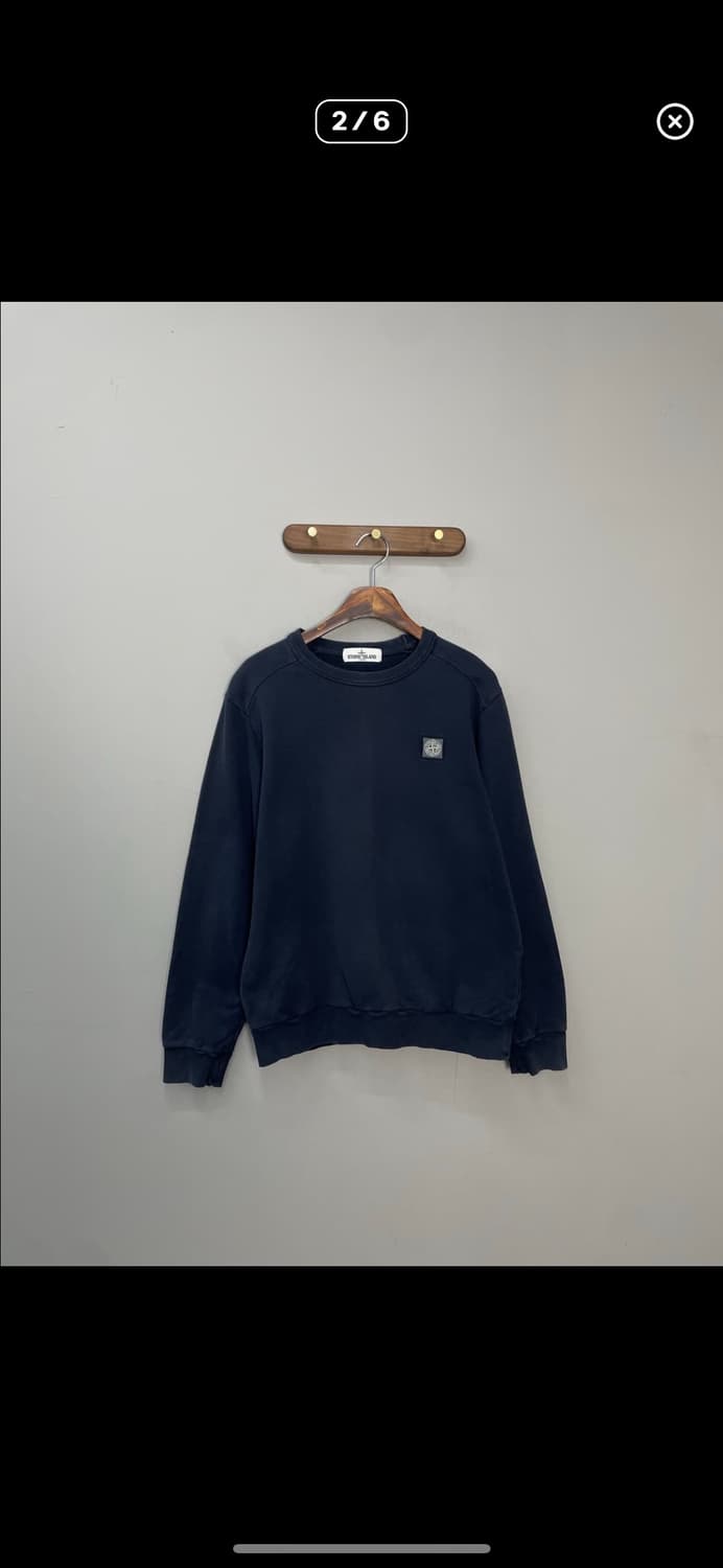 스톤아일랜드 로고패치 네이비 맨투맨 A2997 상품이미지2