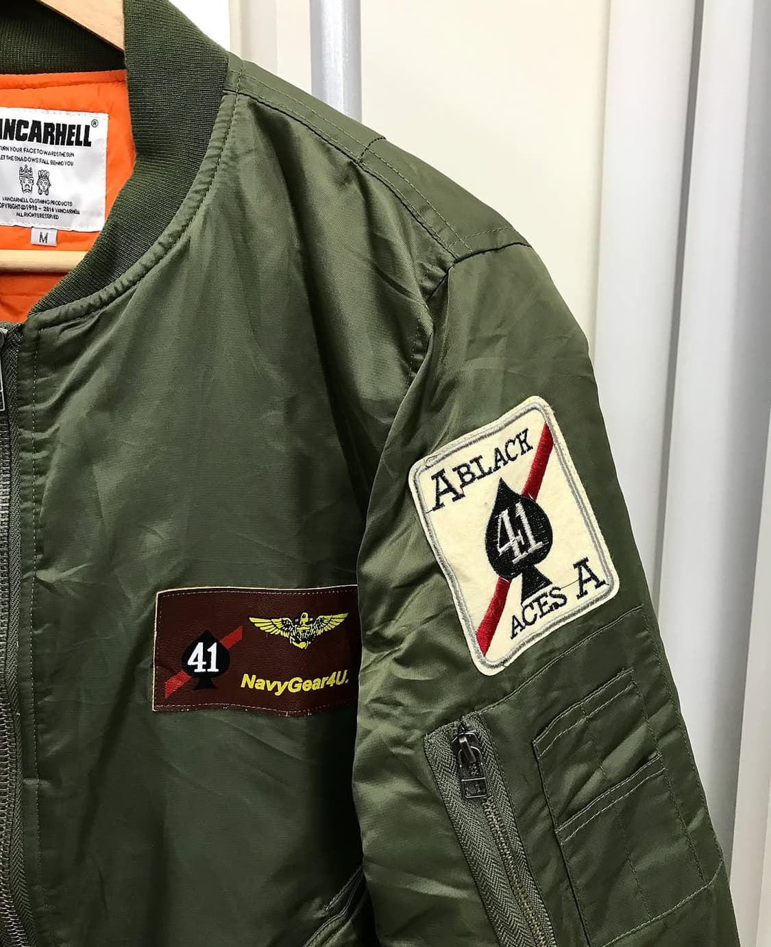 빈티지 패치 ma-1 봄버 자켓 상품이미지5
