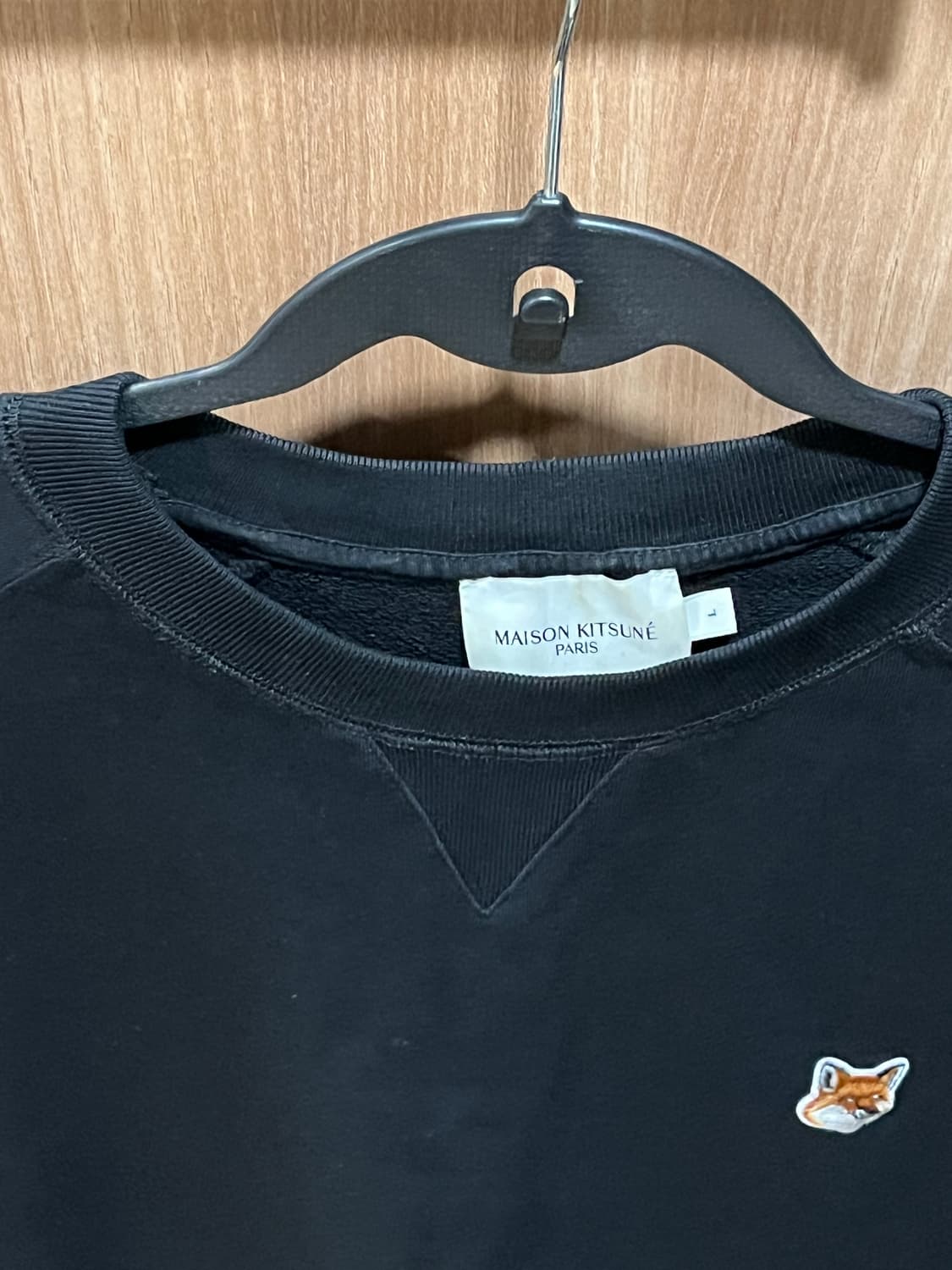 메종키츠네 블랙 맨투맨 L 상품이미지2