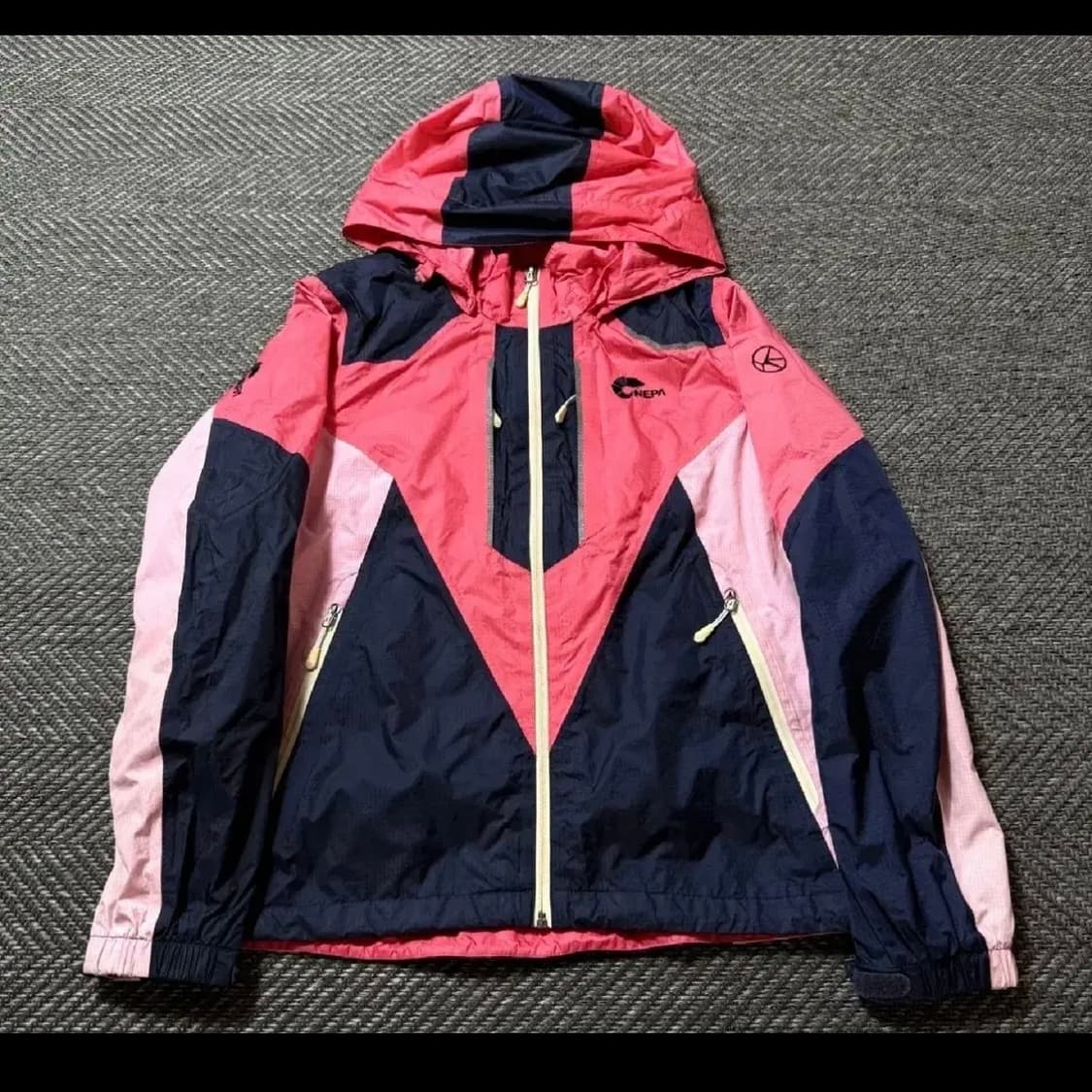 네파 핑크/네이비 윈드브레이커 집업 자켓 (95) 상품이미지1