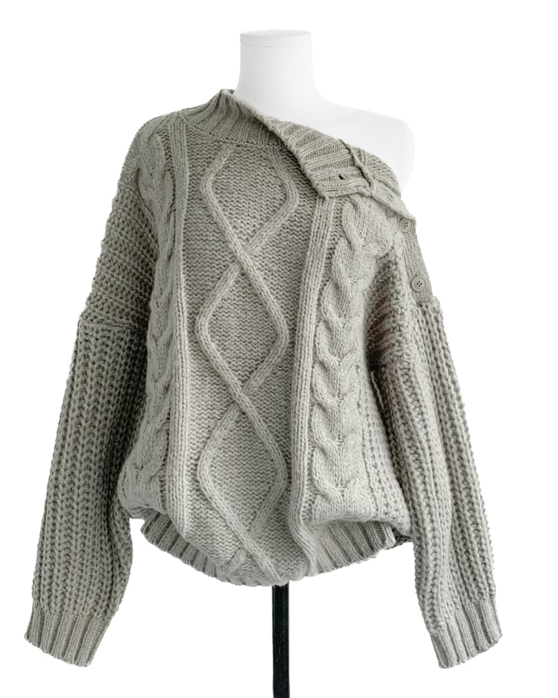 로코 over & side 3 button 루즈 케이블 NT 상품이미지6