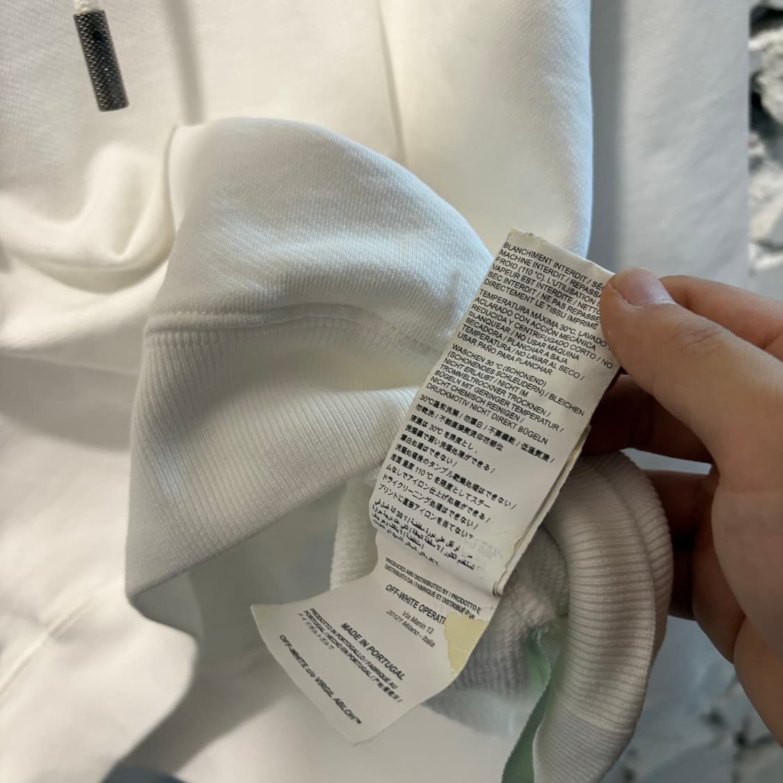 오프화이트 플라워 백로고 후드티 상품이미지7