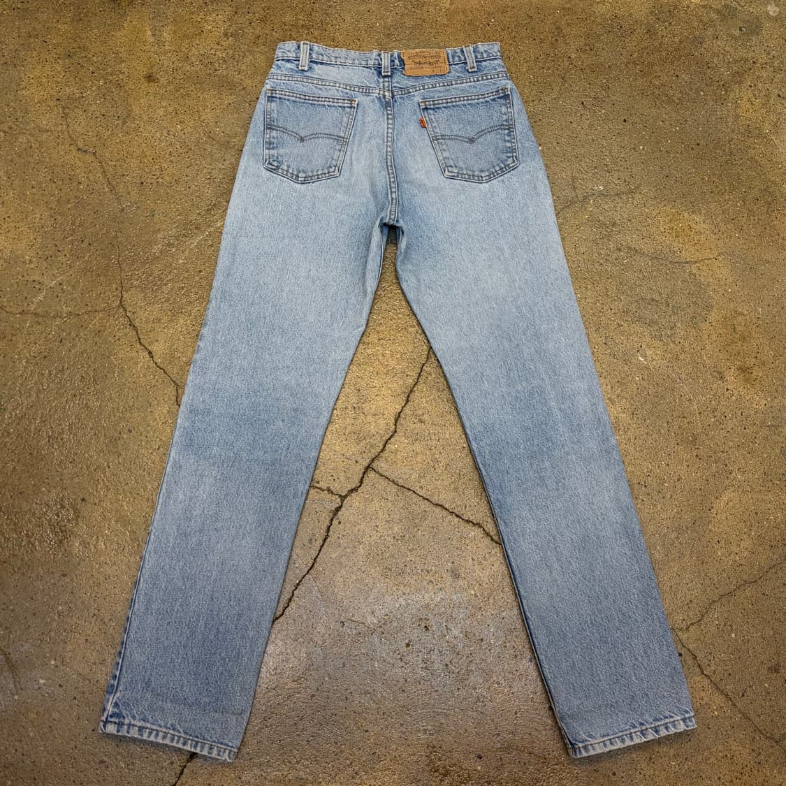 90s Made in USA 빈티지 리바이스 오렌지탭 550 연청 청바지 상품이미지4