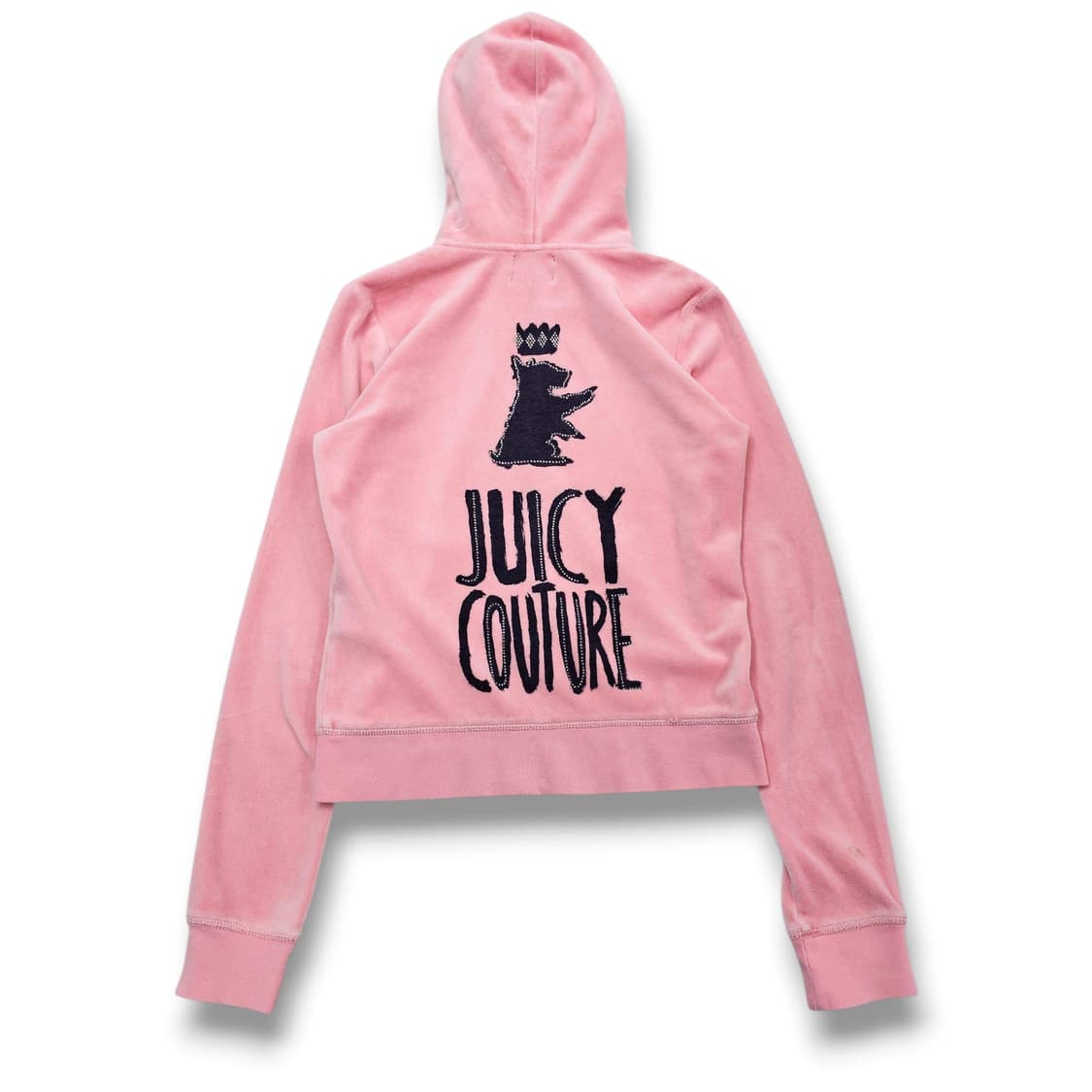 M Juicy Couture 벨벳 후드집업 딸기우유 핑크 상품이미지3