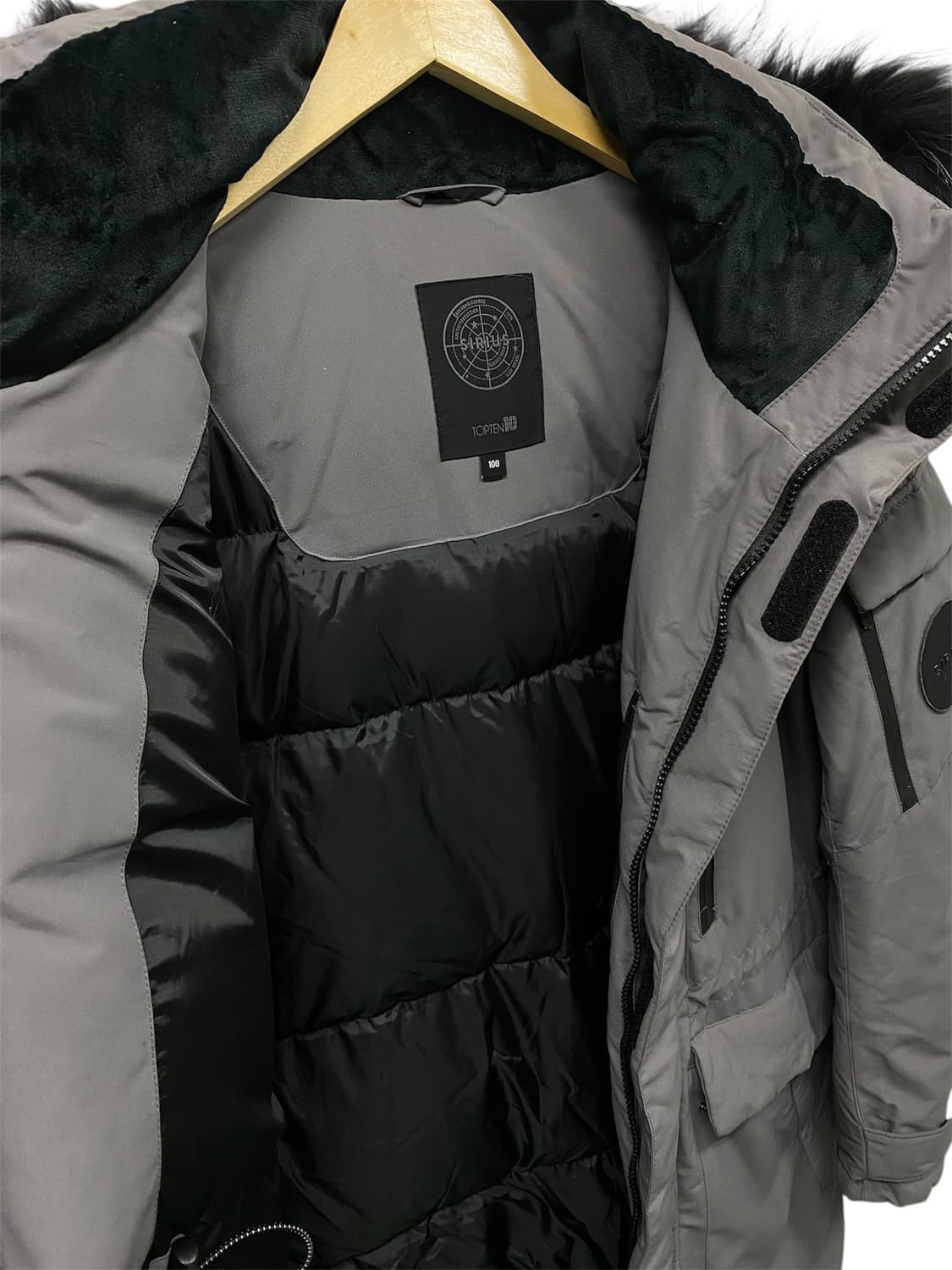 익스페디션 탑텐 라쿤퍼 덕다운 롱패딩 L  상품이미지4