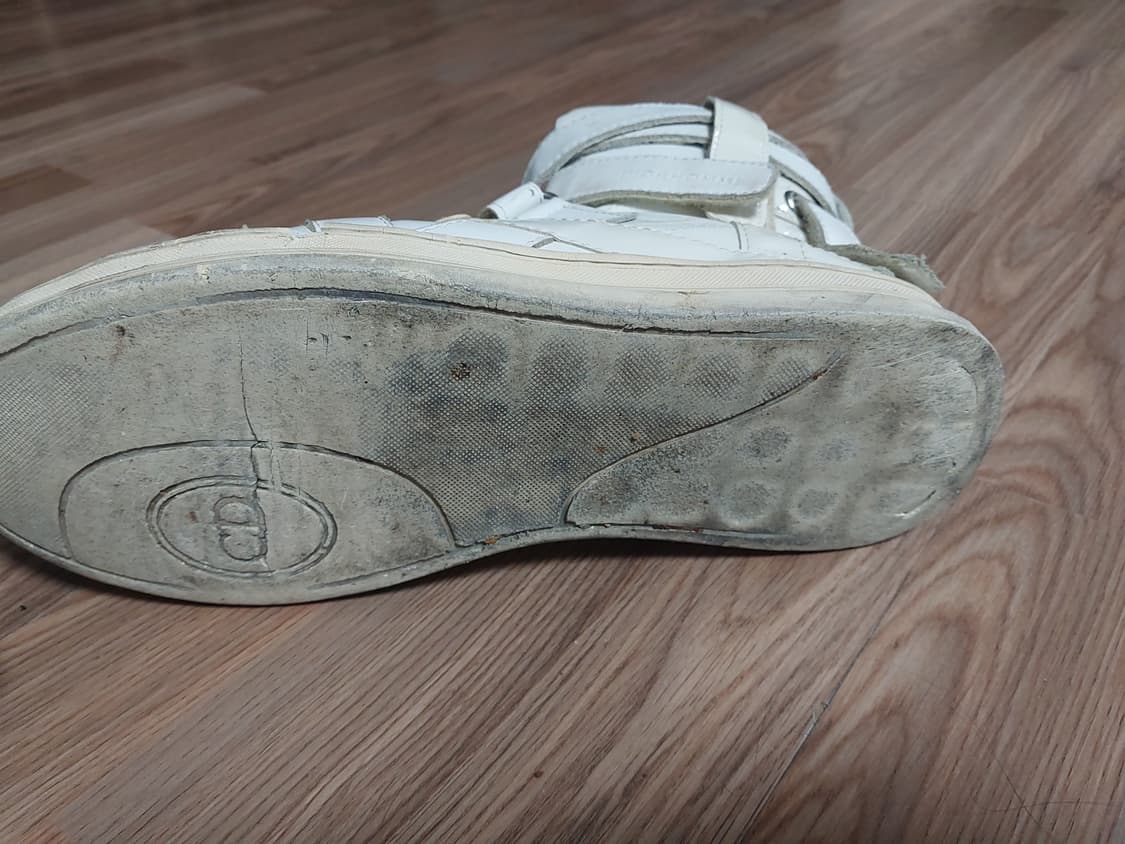 디올 옴므 AW08 화이트 벨크로 하이탑 상품이미지5