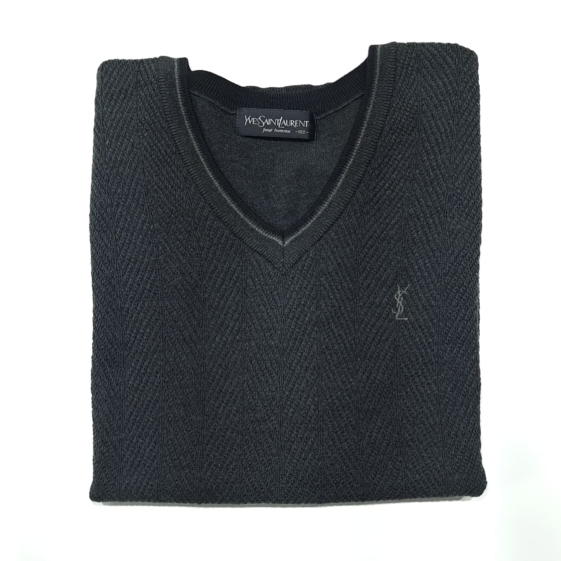 CK034 L 입생로랑 90s 한국판 차콜 조끼 베스트 상품이미지8