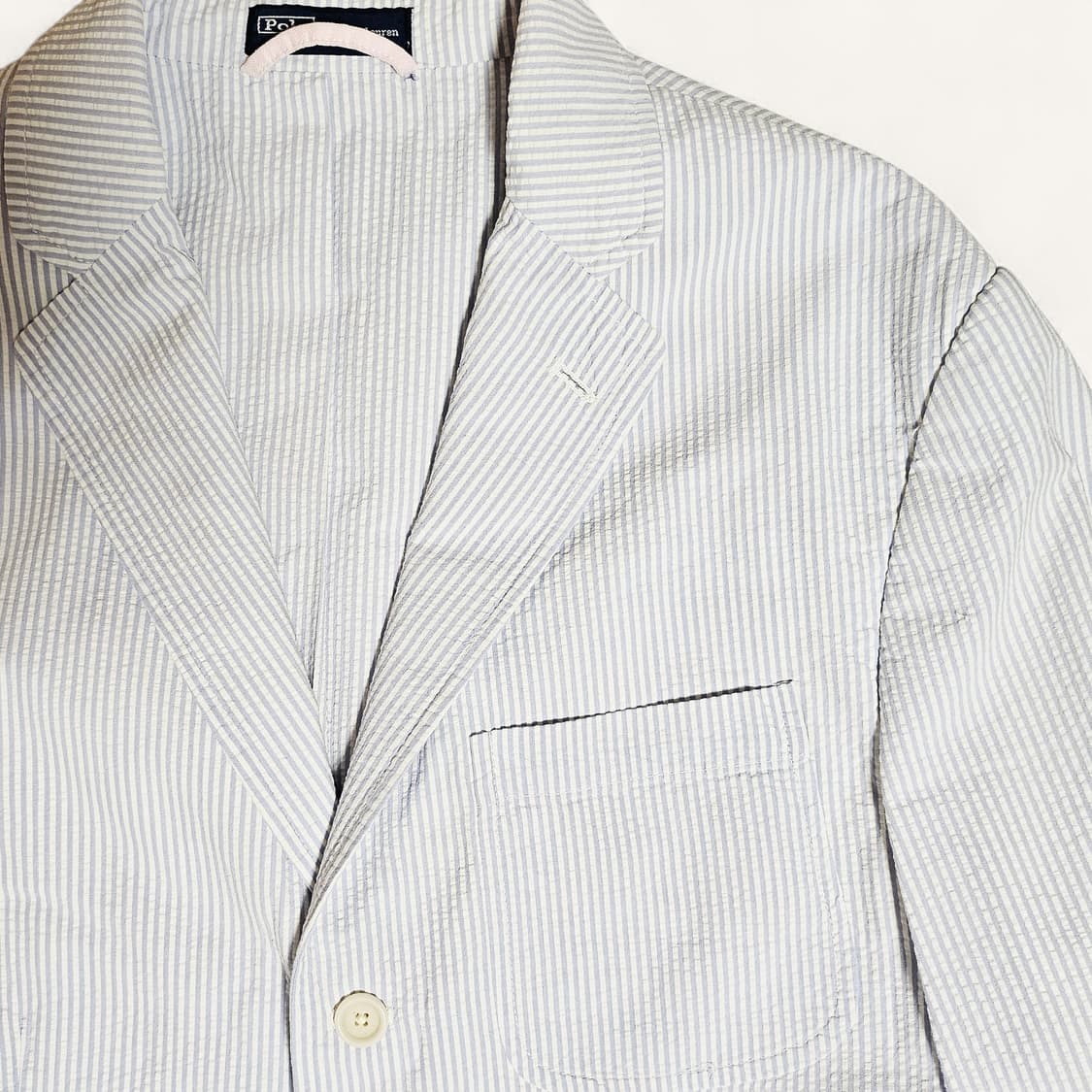 [L(105)][폴로 랄프로렌]00's시어서커 스트라이프 3버튼 블레이져 상품이미지3